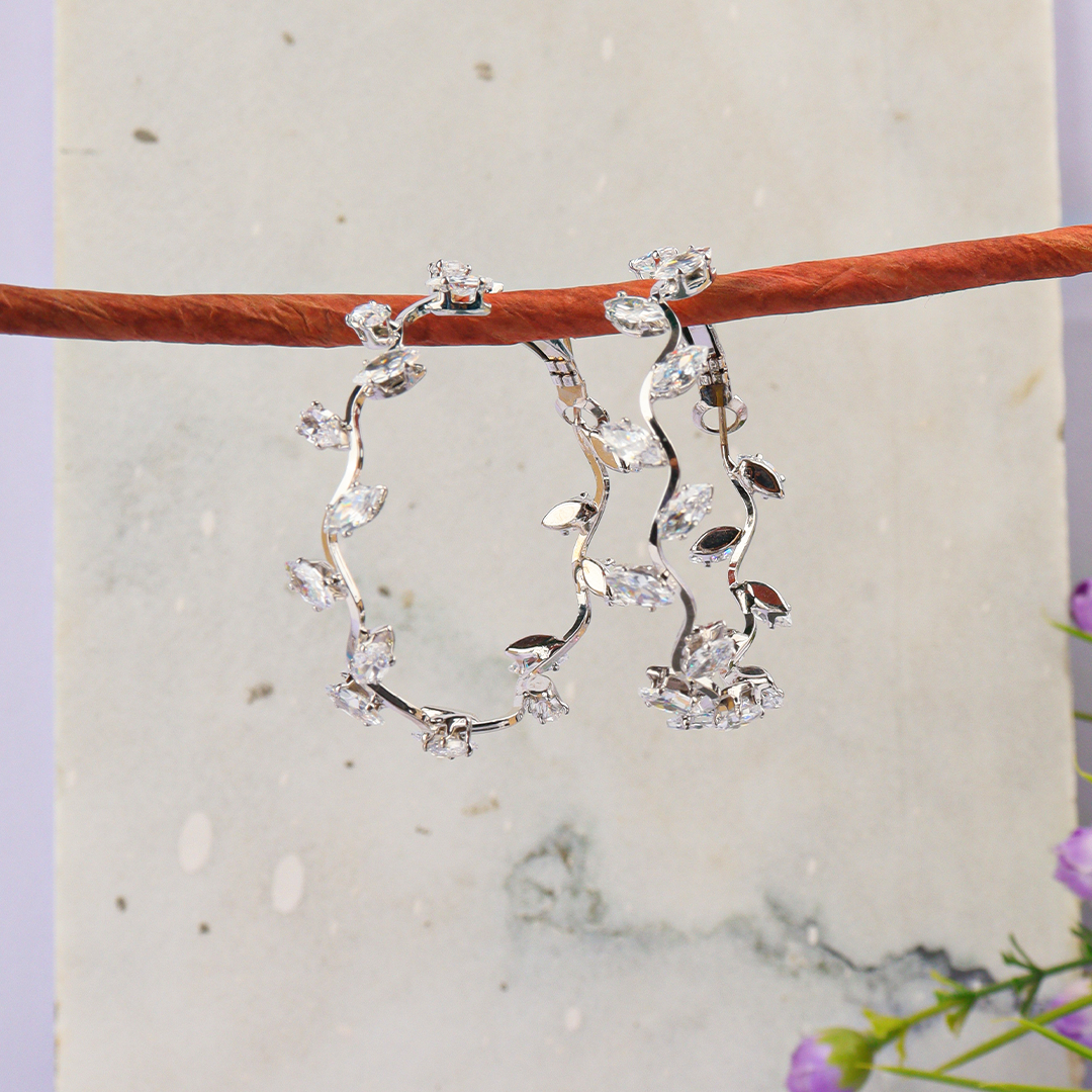 Round Leaf Earrings