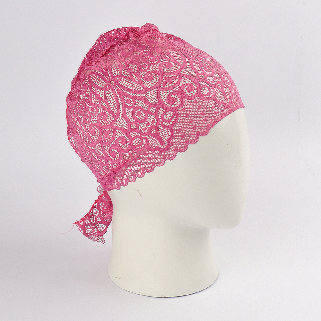 Hot Pink Net Tube Band Hijab Cap