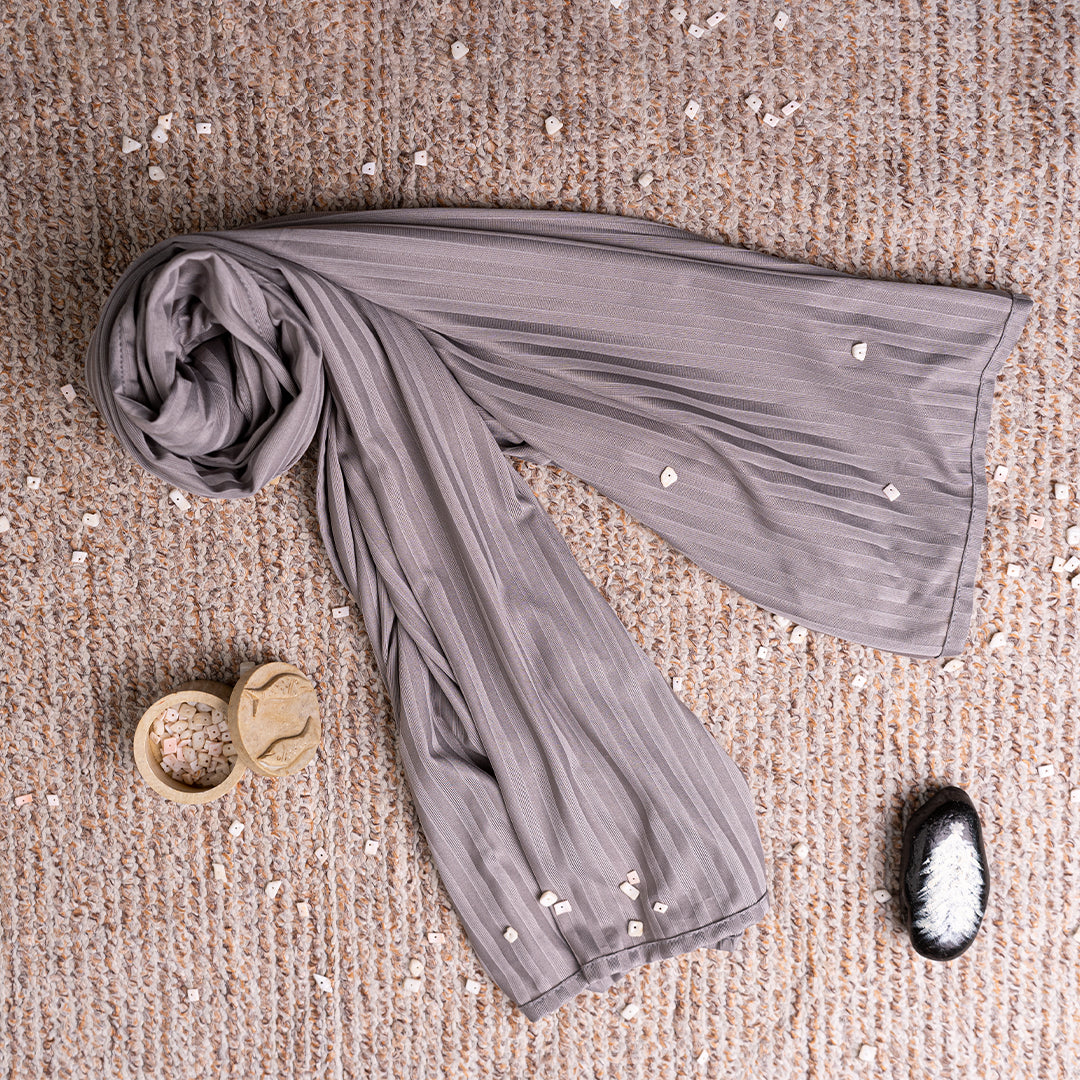 Premium Ribbed Jersey Hijab for Winter – Soft, Stretchy & Non-Slip Scarf