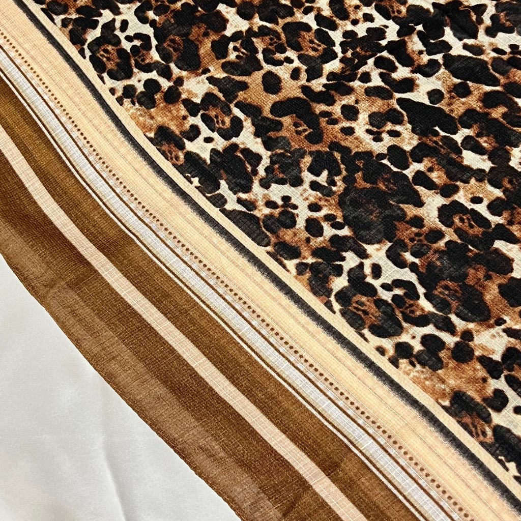 Wild Grace (Brown) - Printed Lawn Hijab