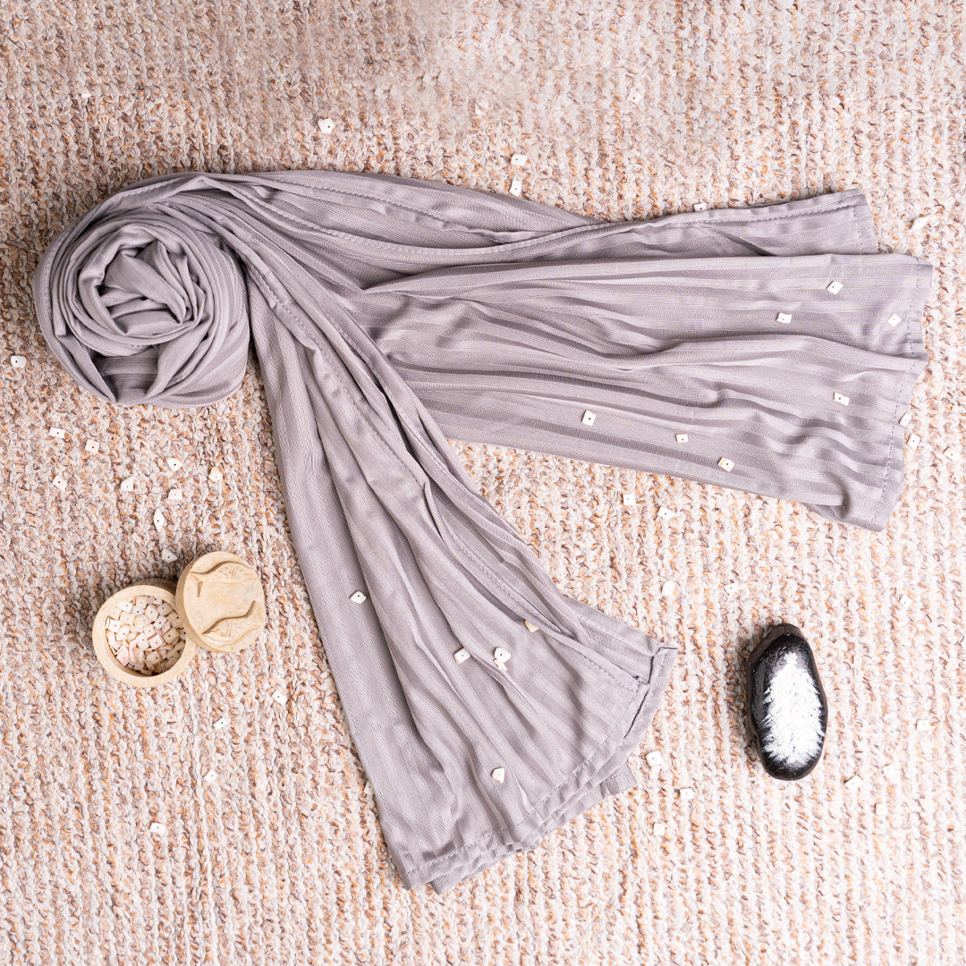 Premium Ribbed Jersey Hijab for Winter – Soft, Stretchy & Non-Slip Scarf