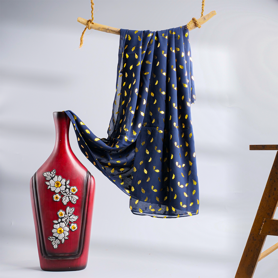 Bloom Navy Blue Scarf
