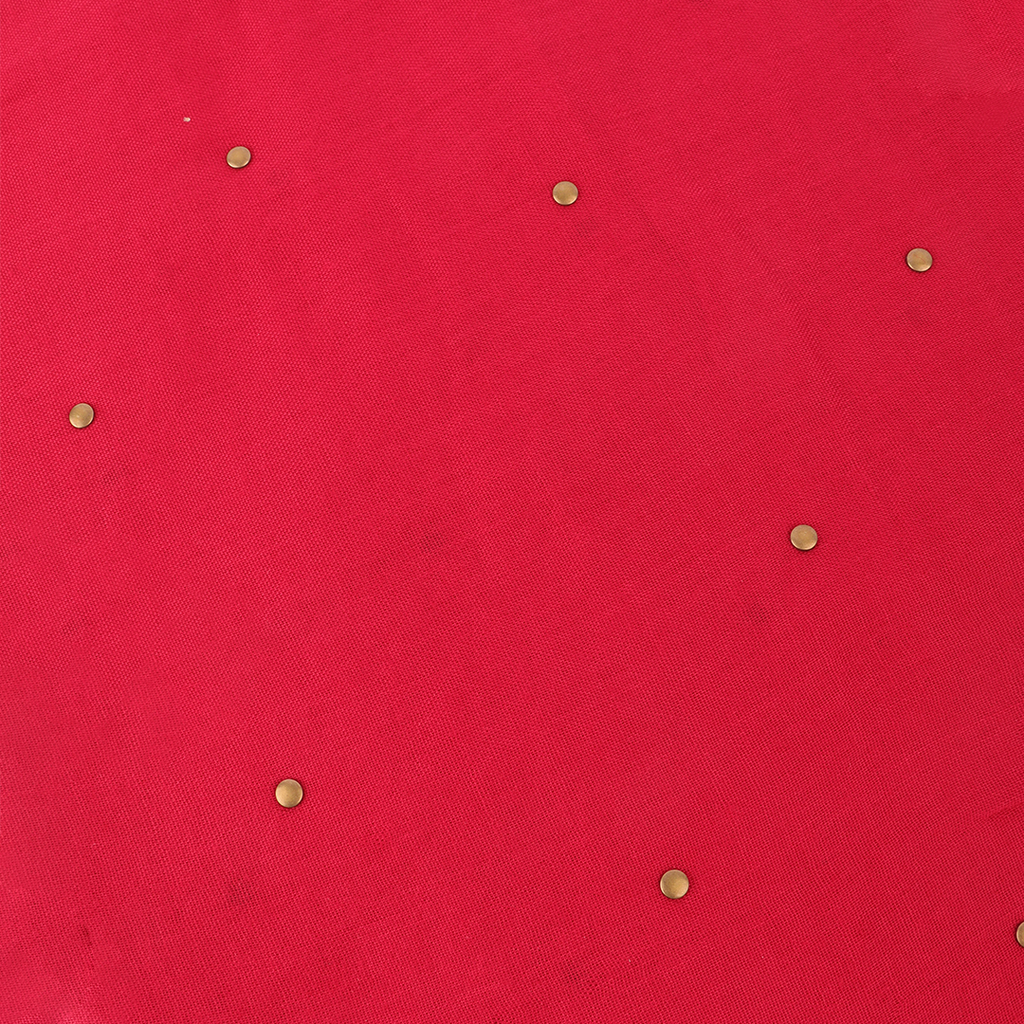 Studded Lawn Red Scarf