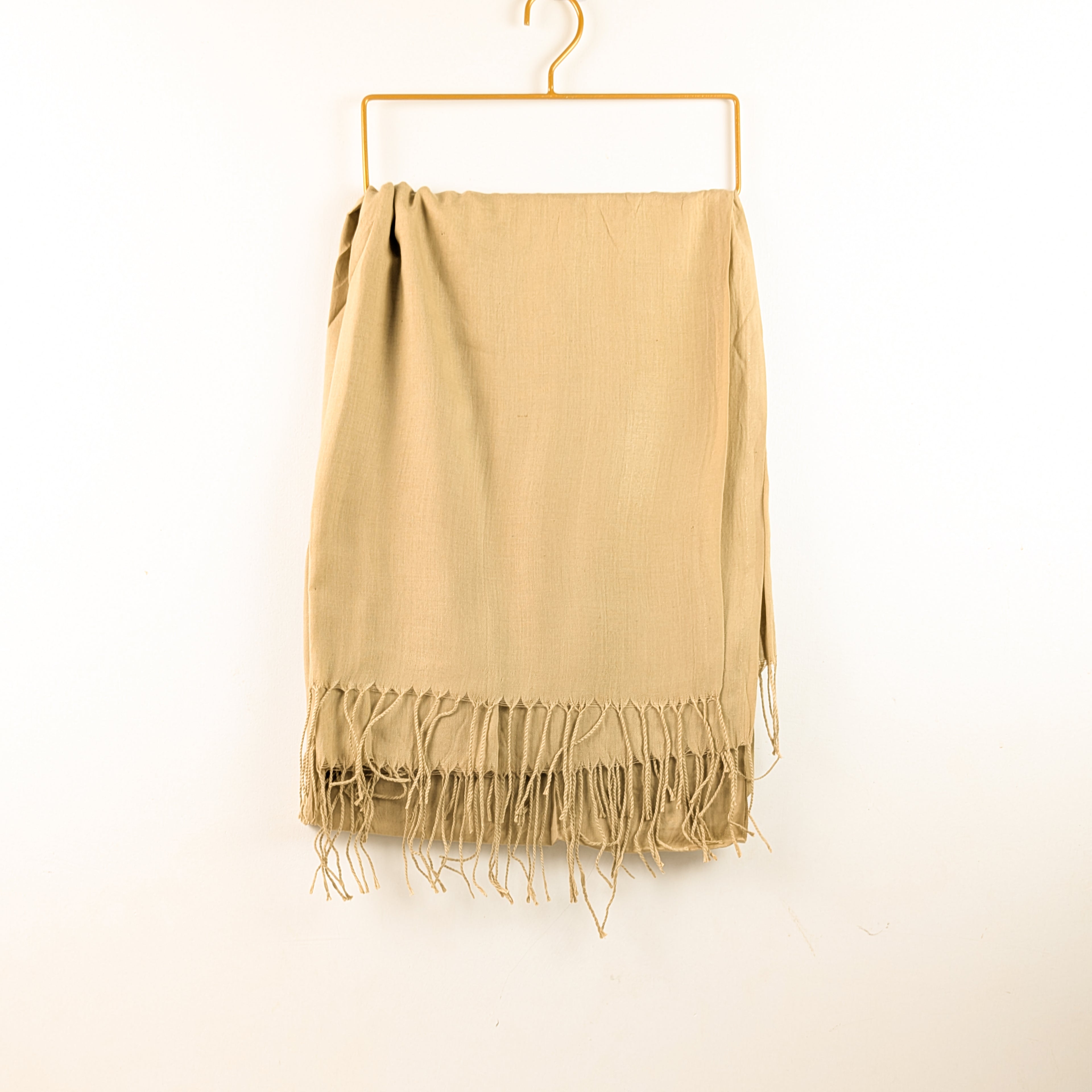 Beige Plain Cashmere hijab