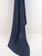 Blue Ribbed Jersey Hijab