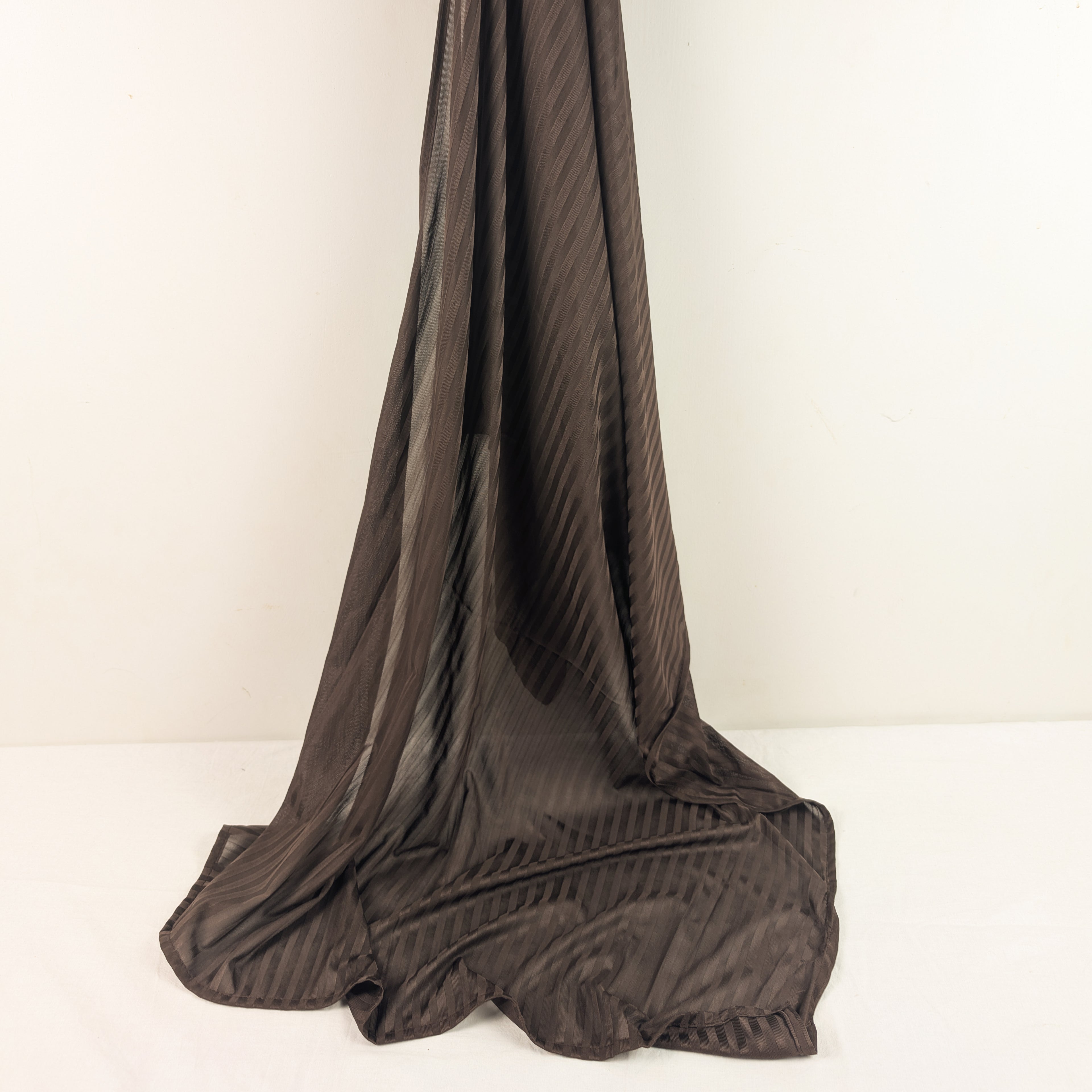 Brown Ribbed Jersey Hijab