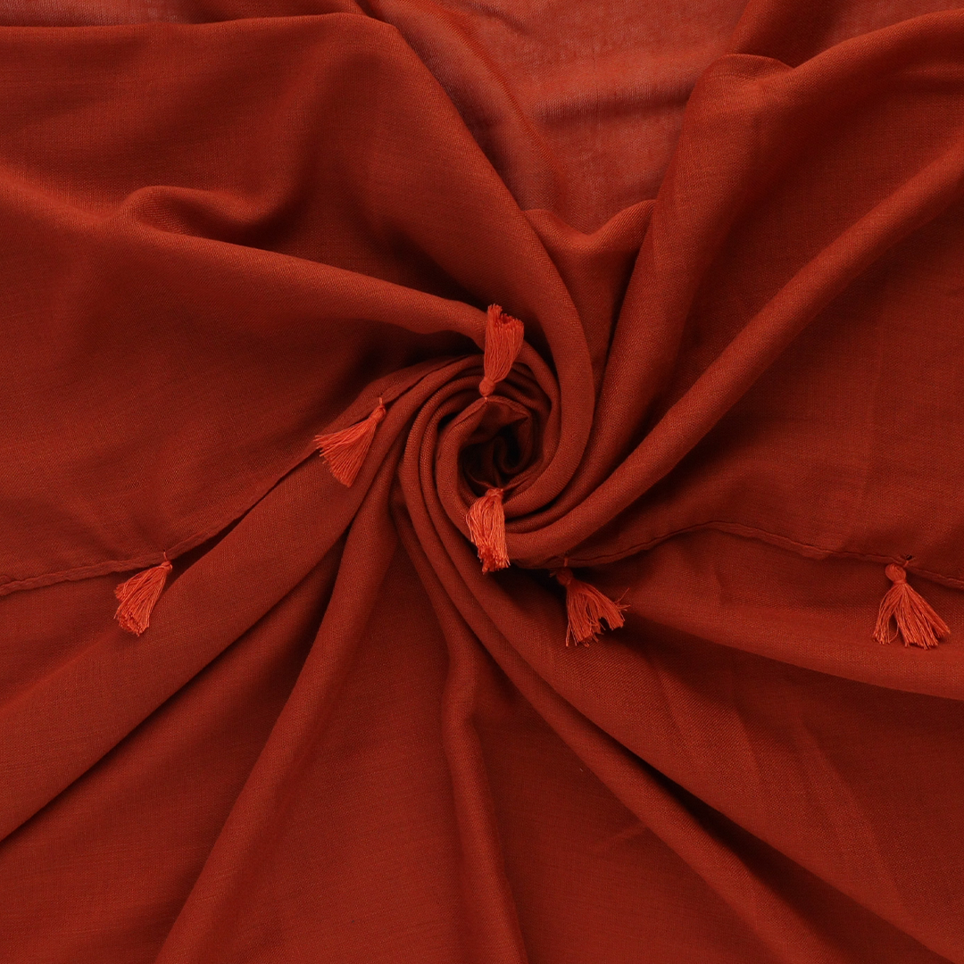 Chestnut Tassel Lawn Hijab