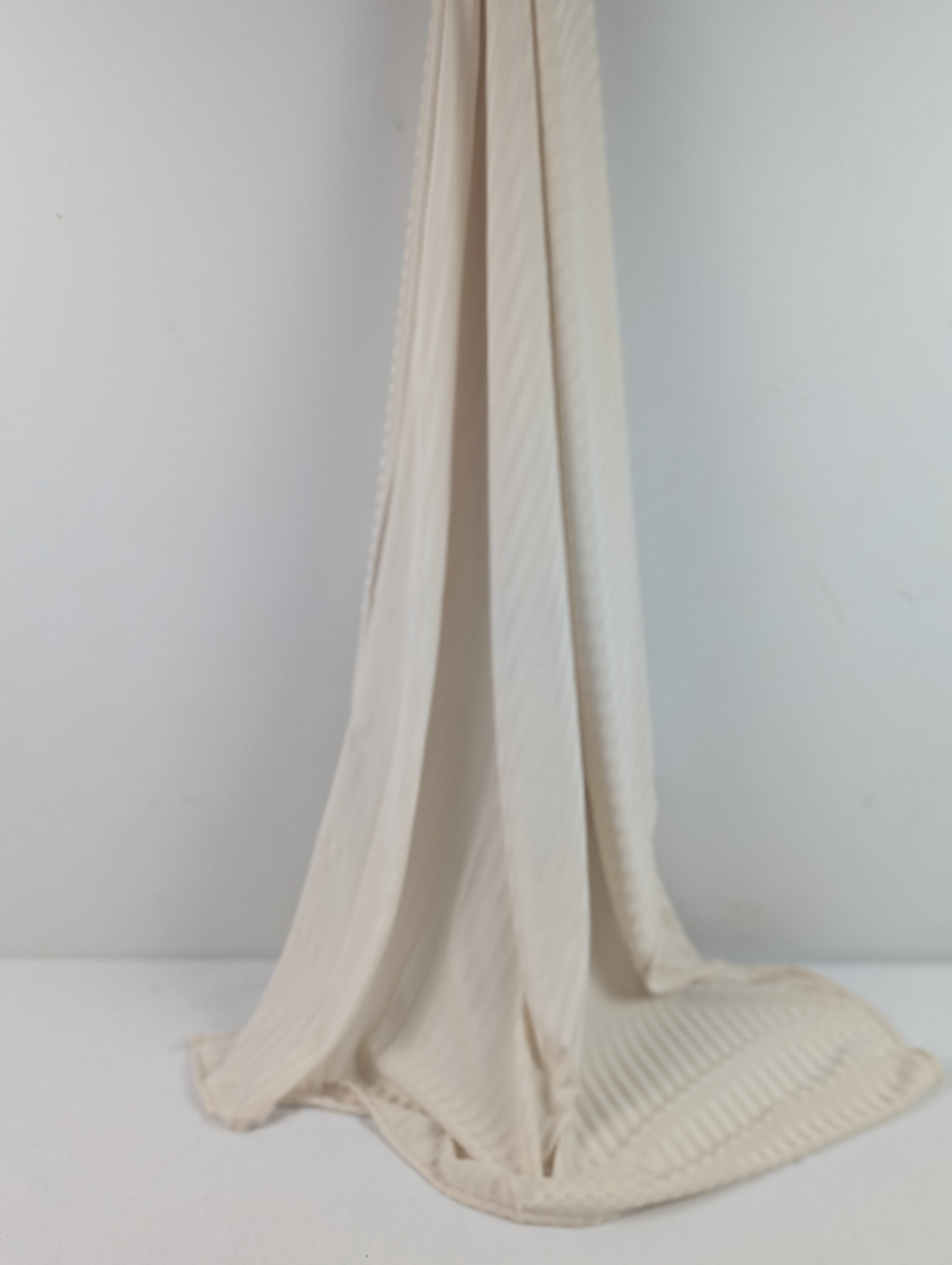 Cream Ribbed Jersey Hijab