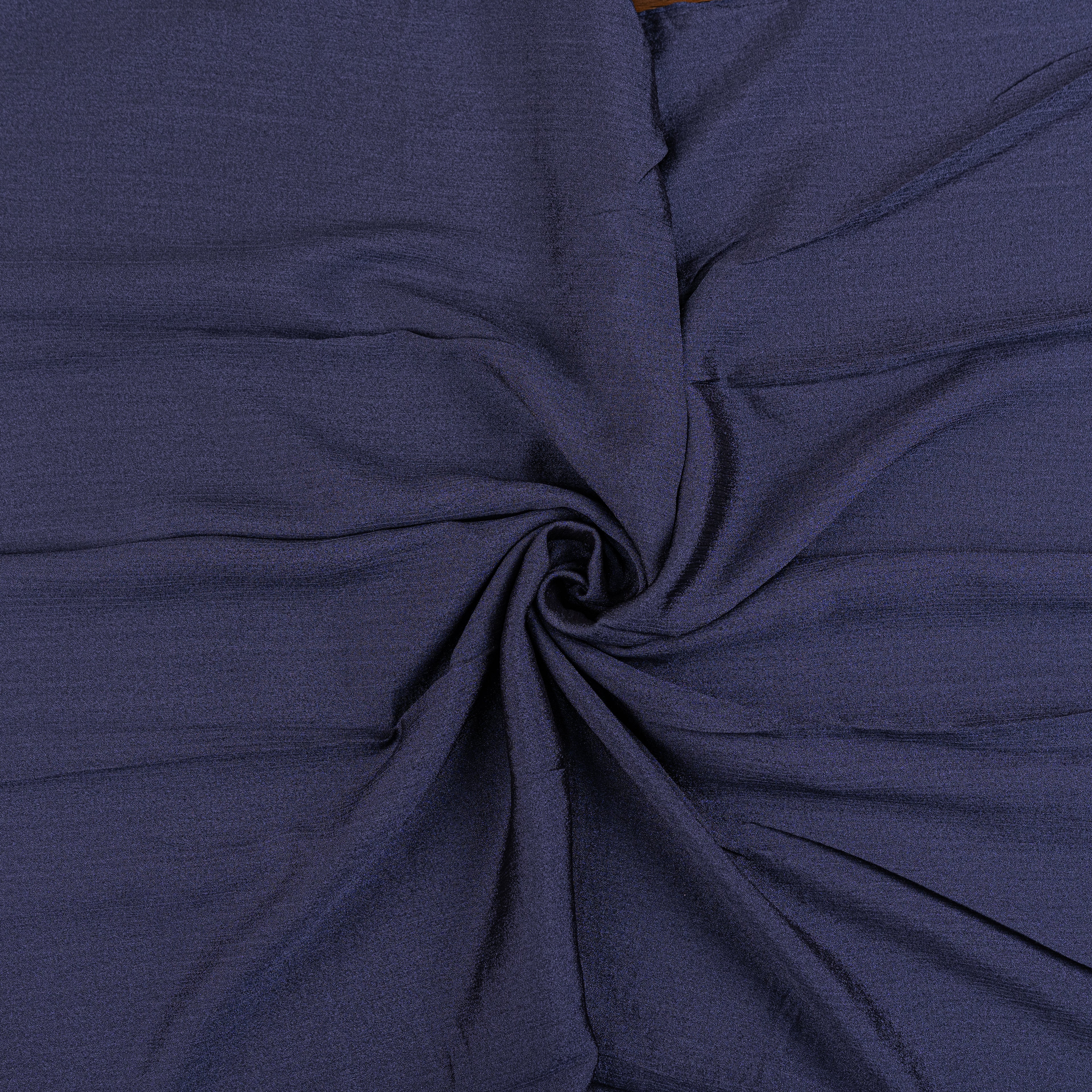 Noir Blue Crinkle Silk Hijab