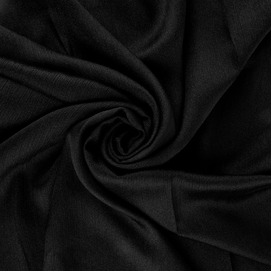 Womens Silk Deep Black Hijab