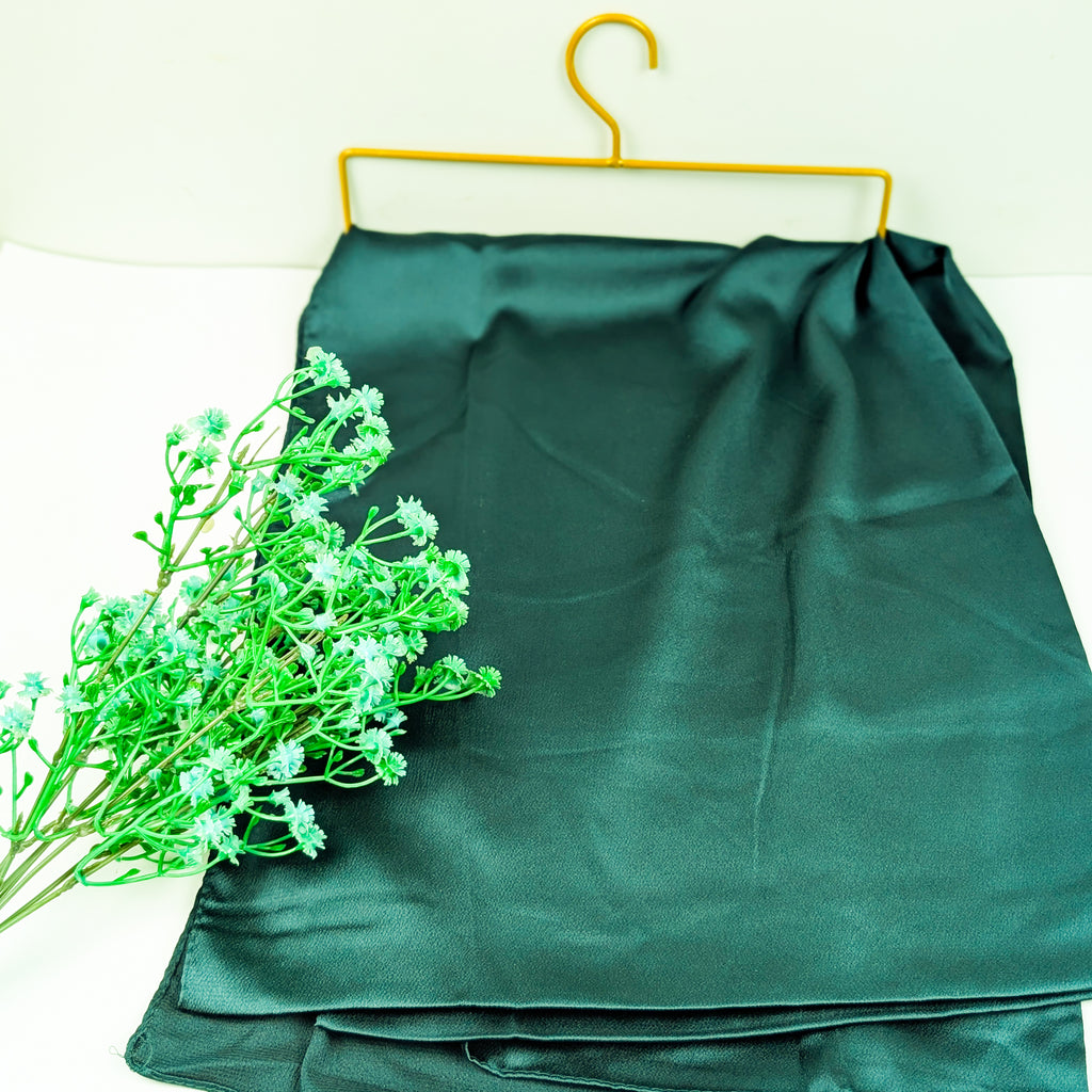 Forest Green Double Shadded Silk Hijab