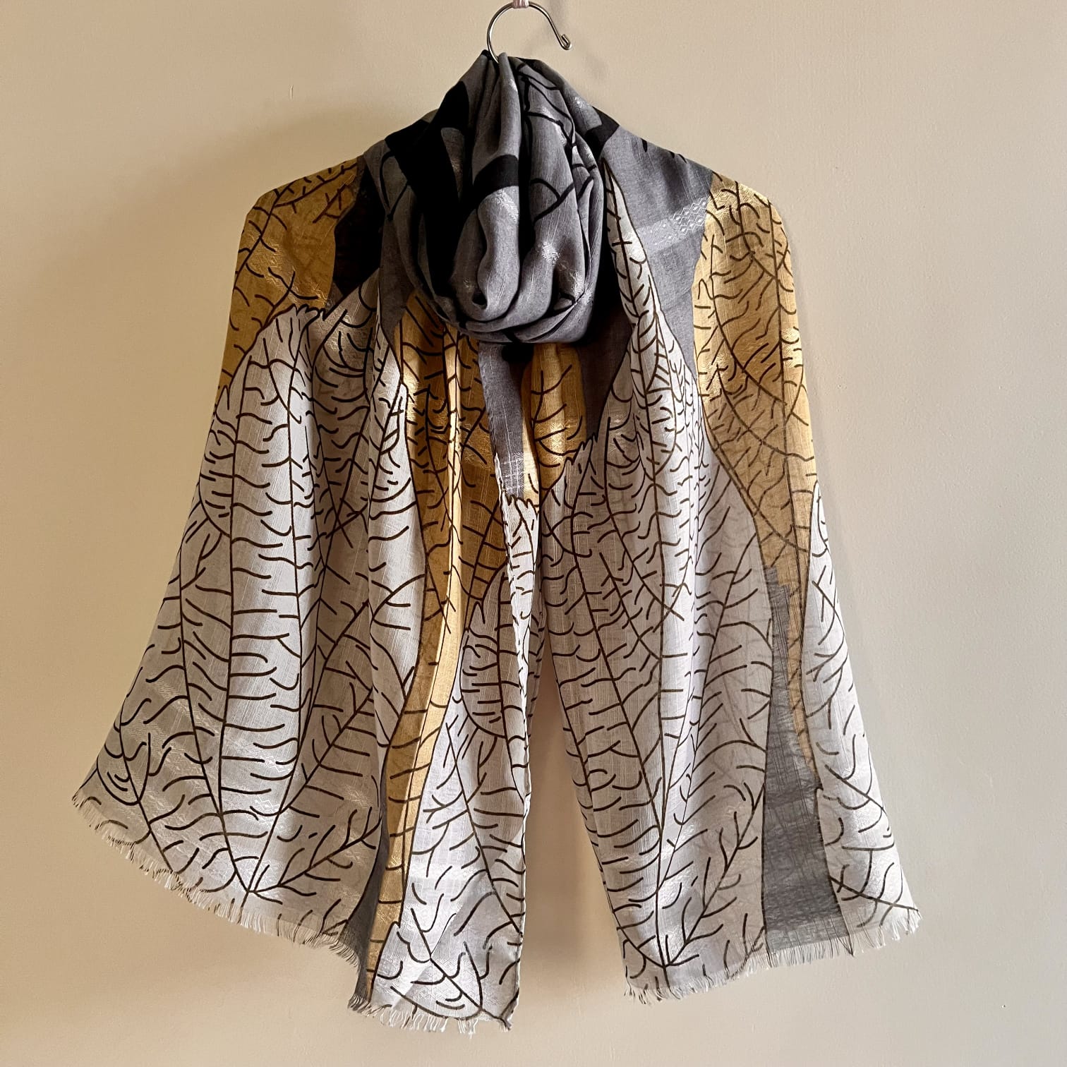 The Leaf Edit (Golden Ash Leaf) - Printed Lawn Hijab