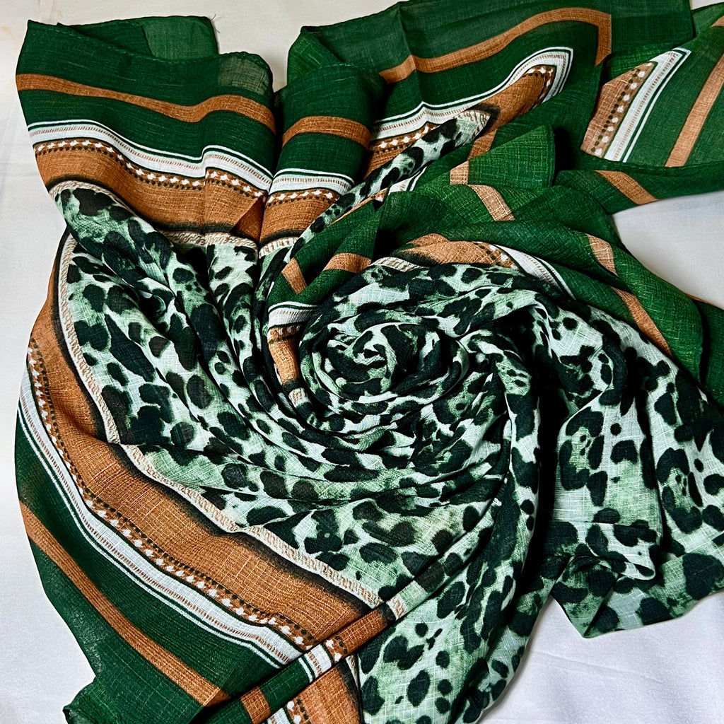 Wild Grace (Green) - Printed Lawn Hijab