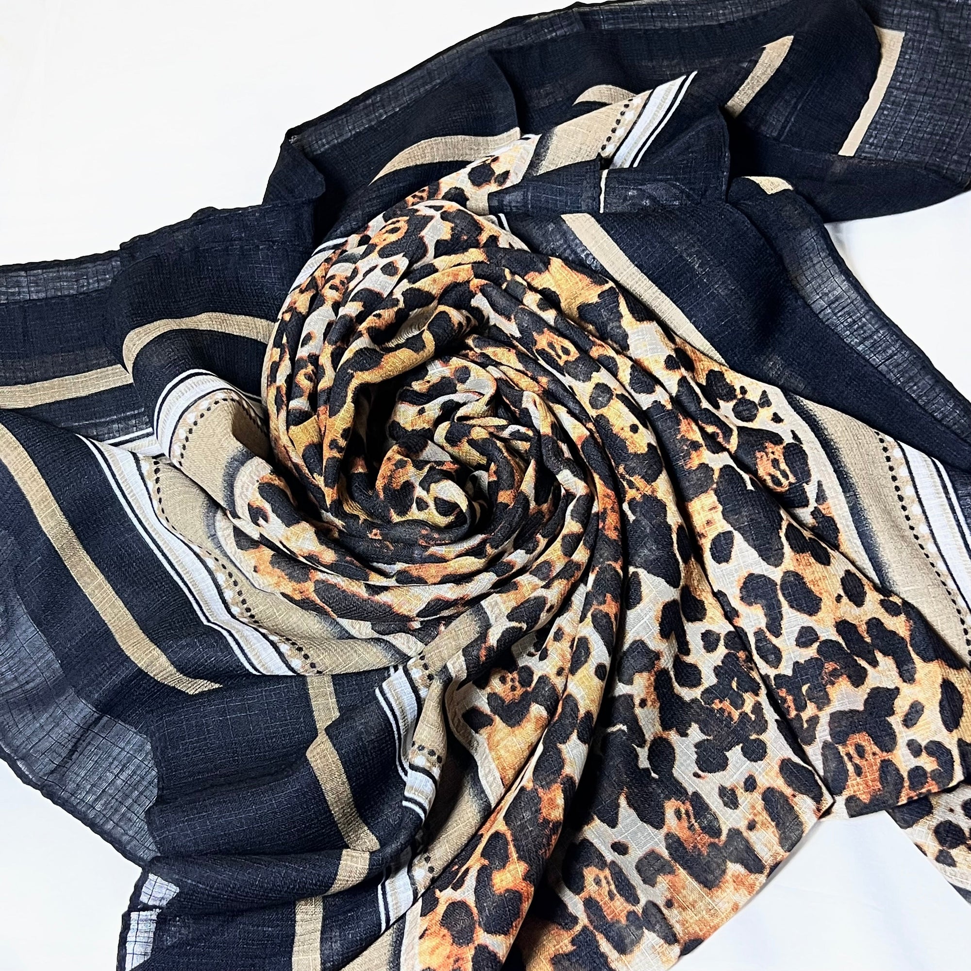 Wild Grace (Black) - Printed Lawn Hijab