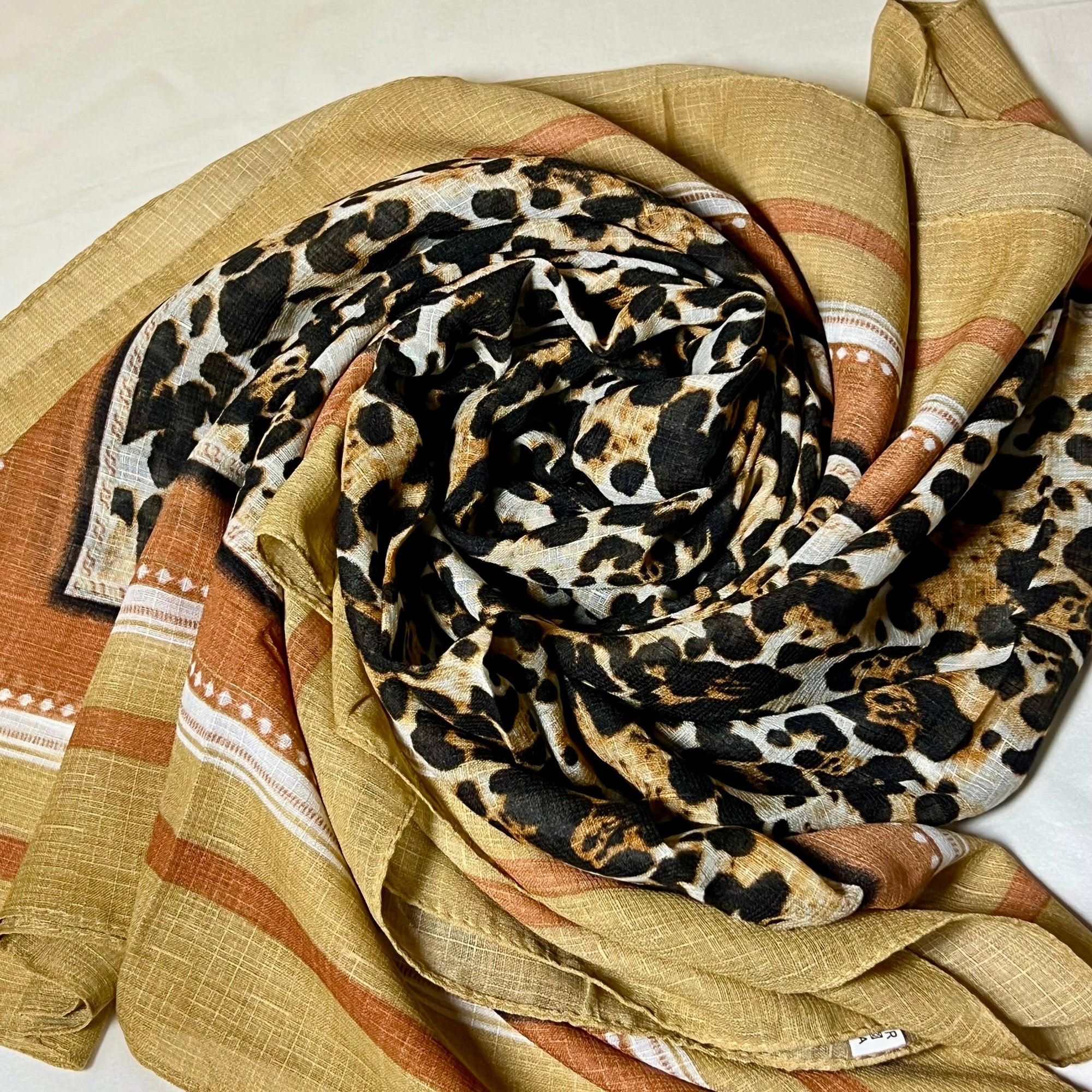 Wild Grace(Camel) - Printed Lawn Hijab