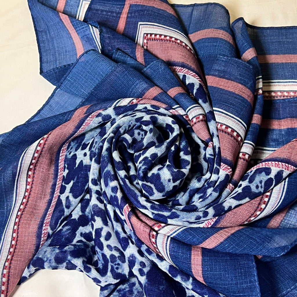 Wild Grace (Blue) - Printed Lawn Hijab