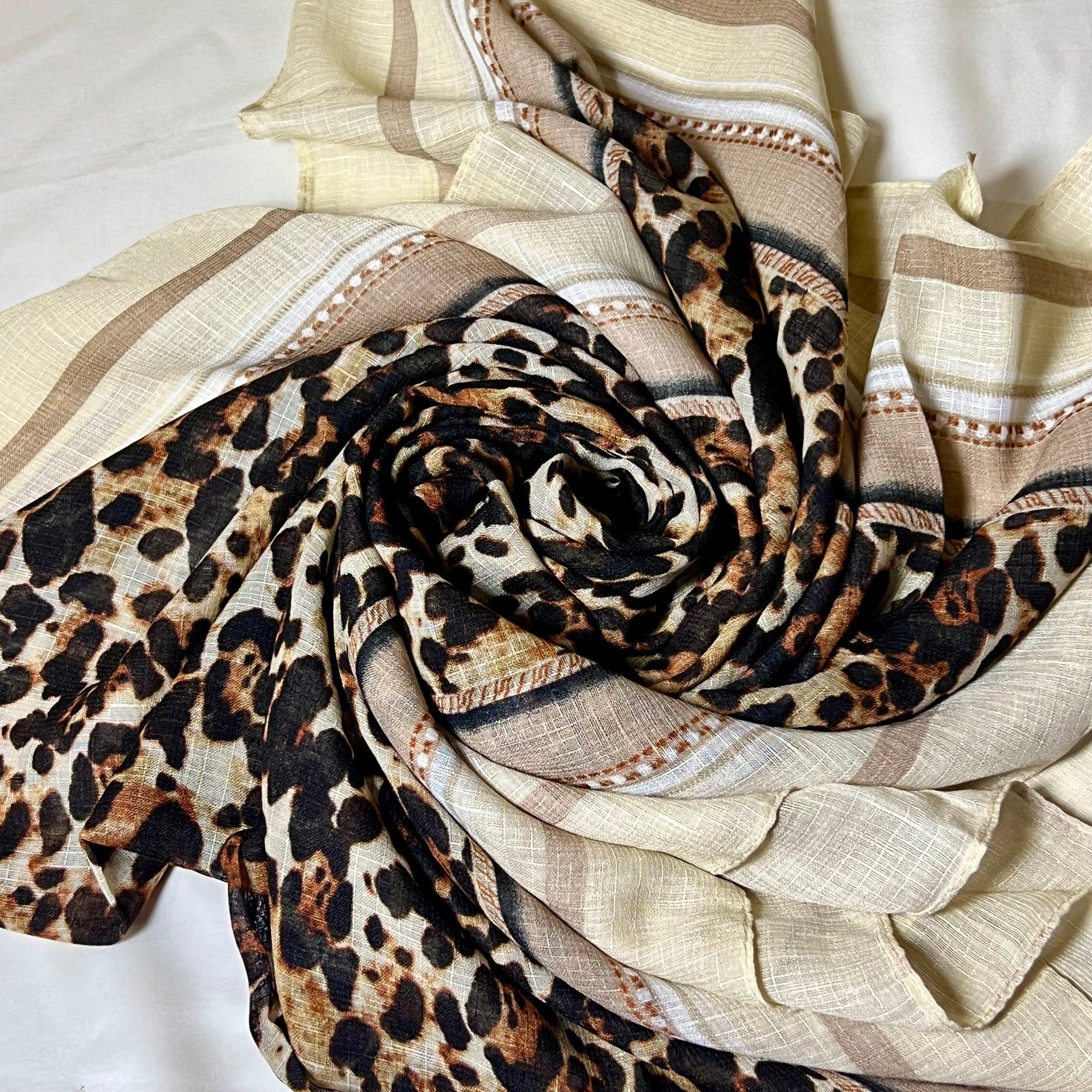 Wild Grace (Cream) - Printed Lawn Hijab