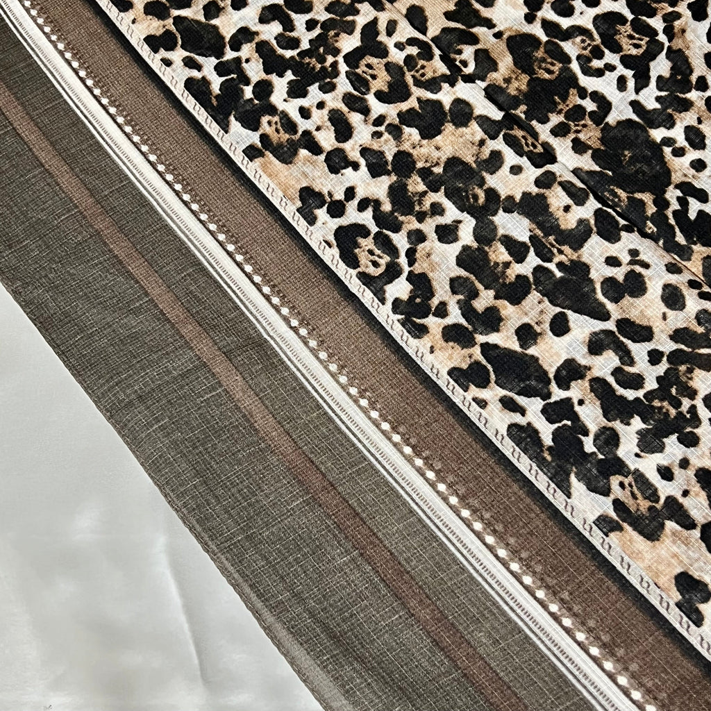 Wild Grace(Choclate Brown) - Printed Lawn Hijab