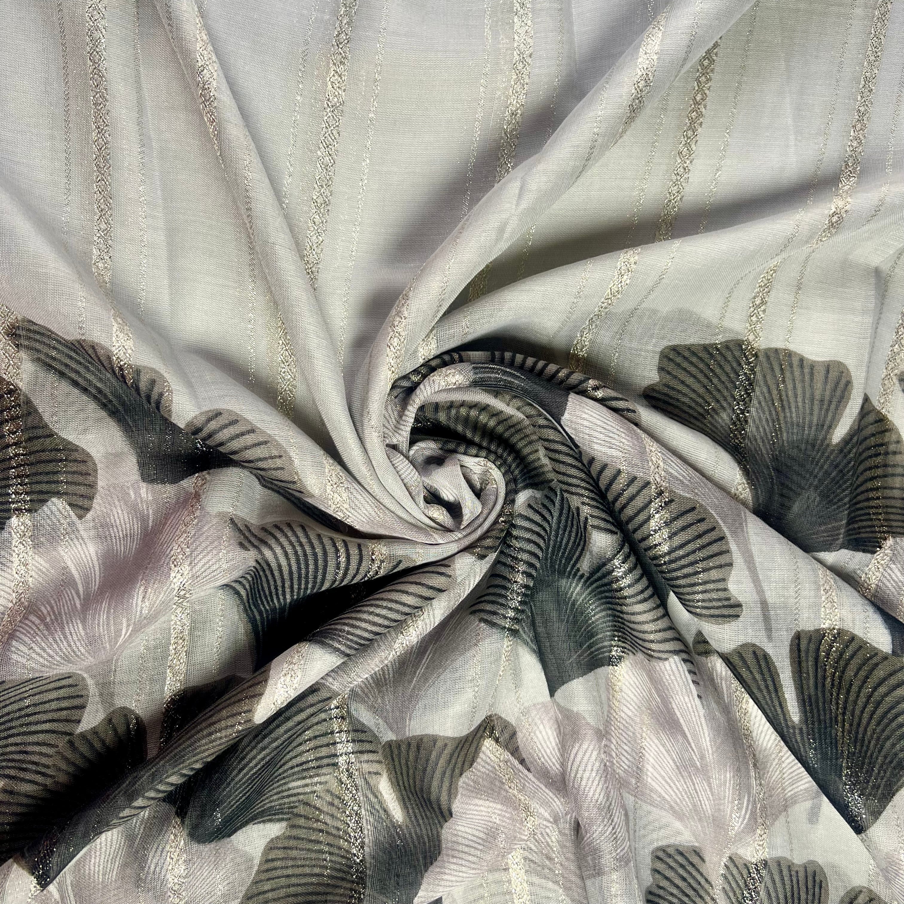 Serra Smoke(Charcoal) – Luxury Printed Lawn