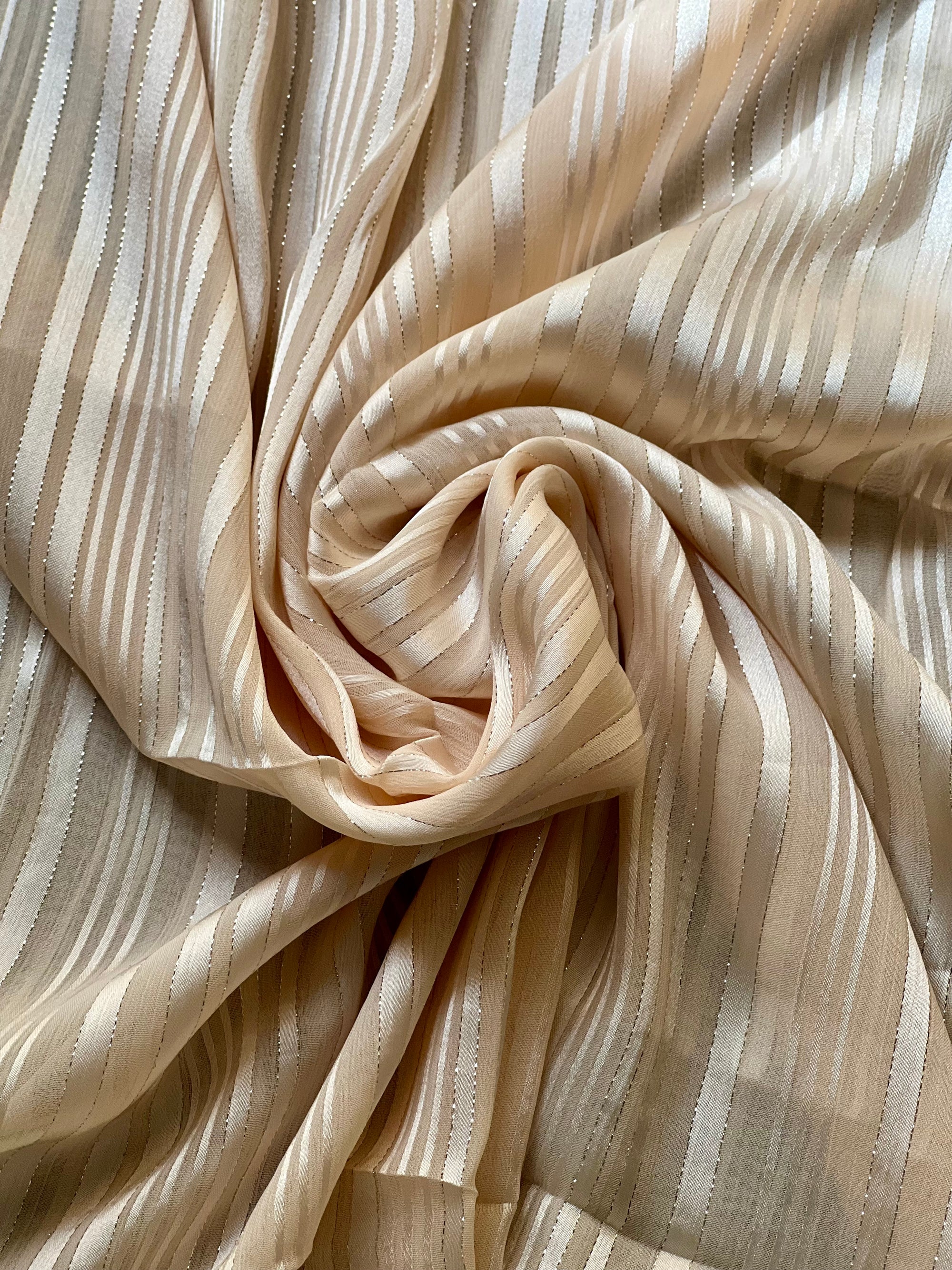 Cashmere - Whisper Stripes Luxury Georgette