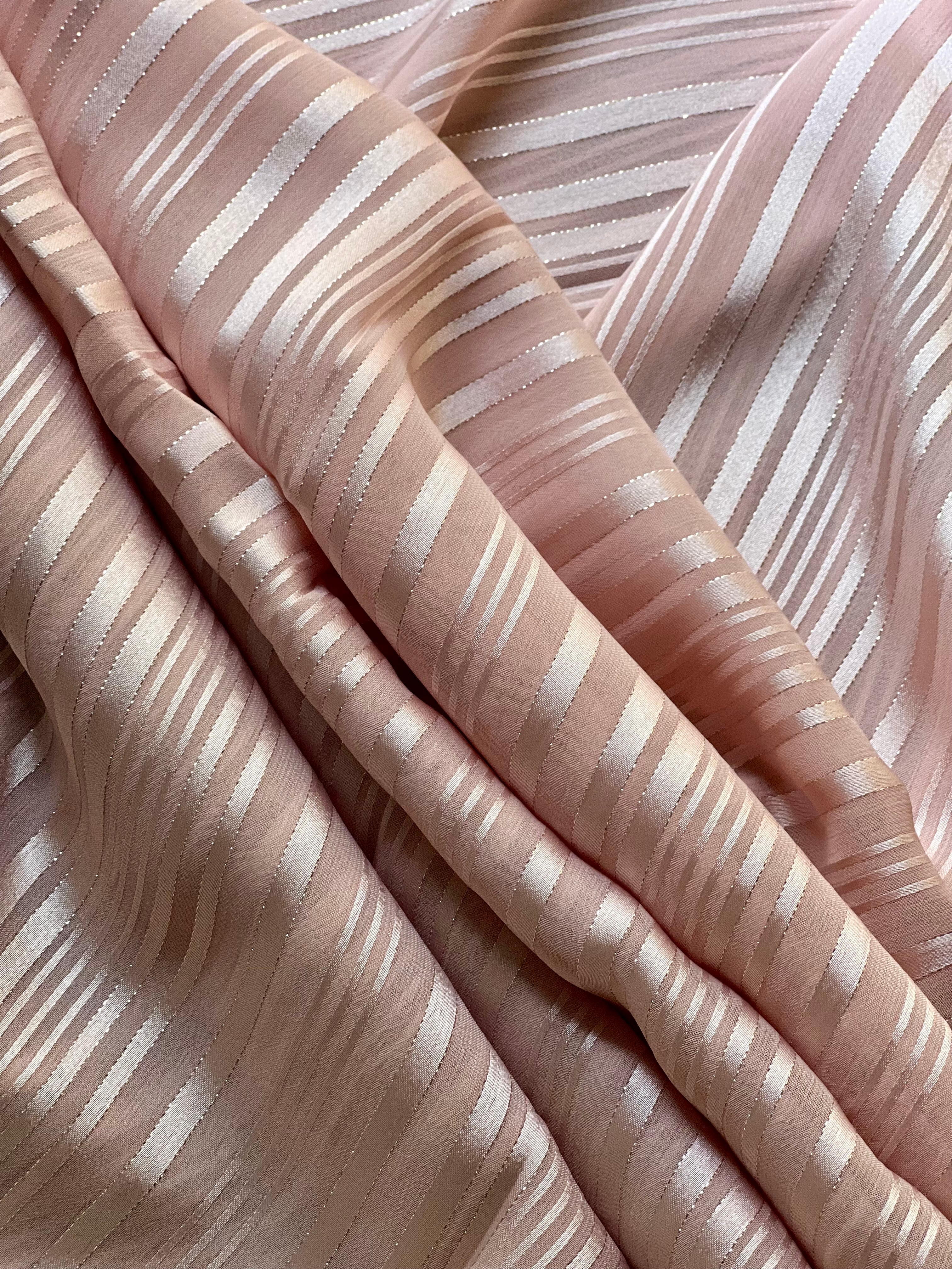 Roselle  - Whisper Stripes Luxury Georgette