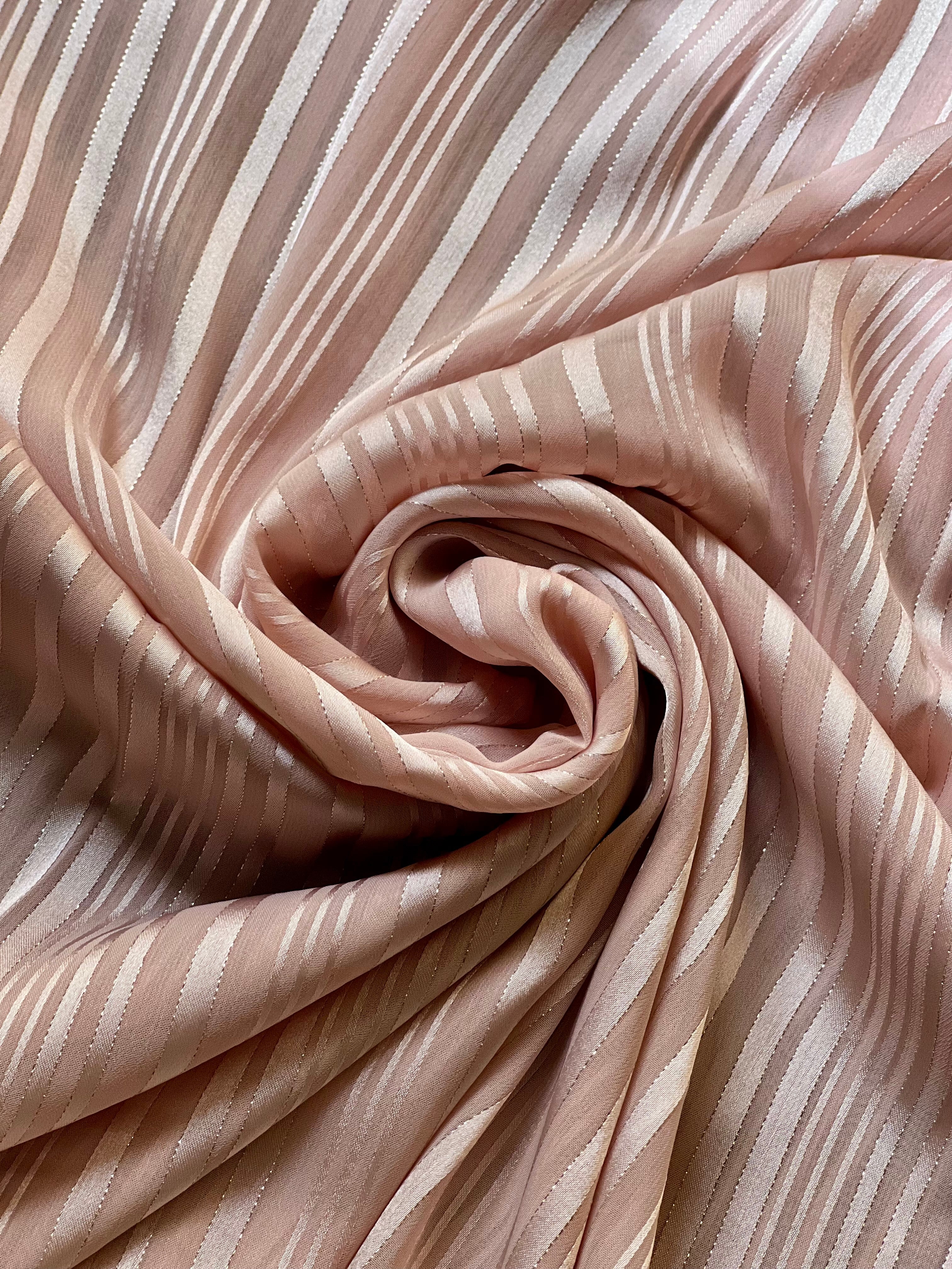 Roselle  - Whisper Stripes Luxury Georgette