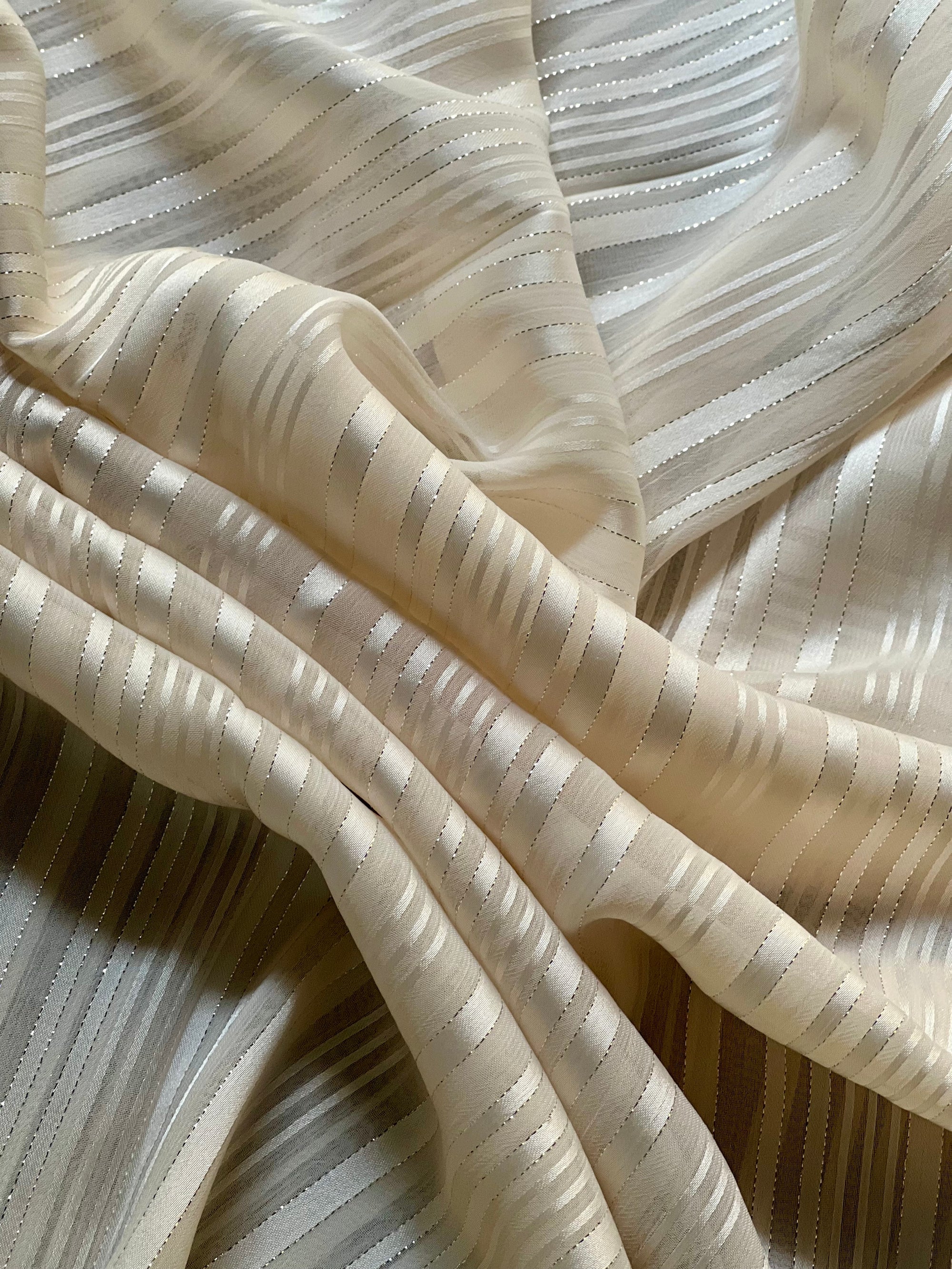 Butternut  - Whisper Stripes Luxury Georgette