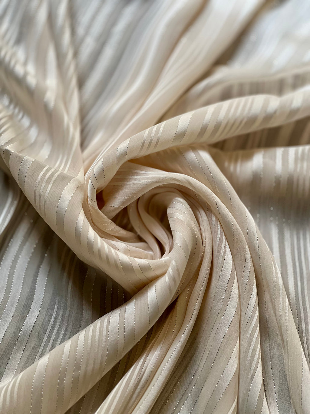 Butternut  - Whisper Stripes Luxury Georgette