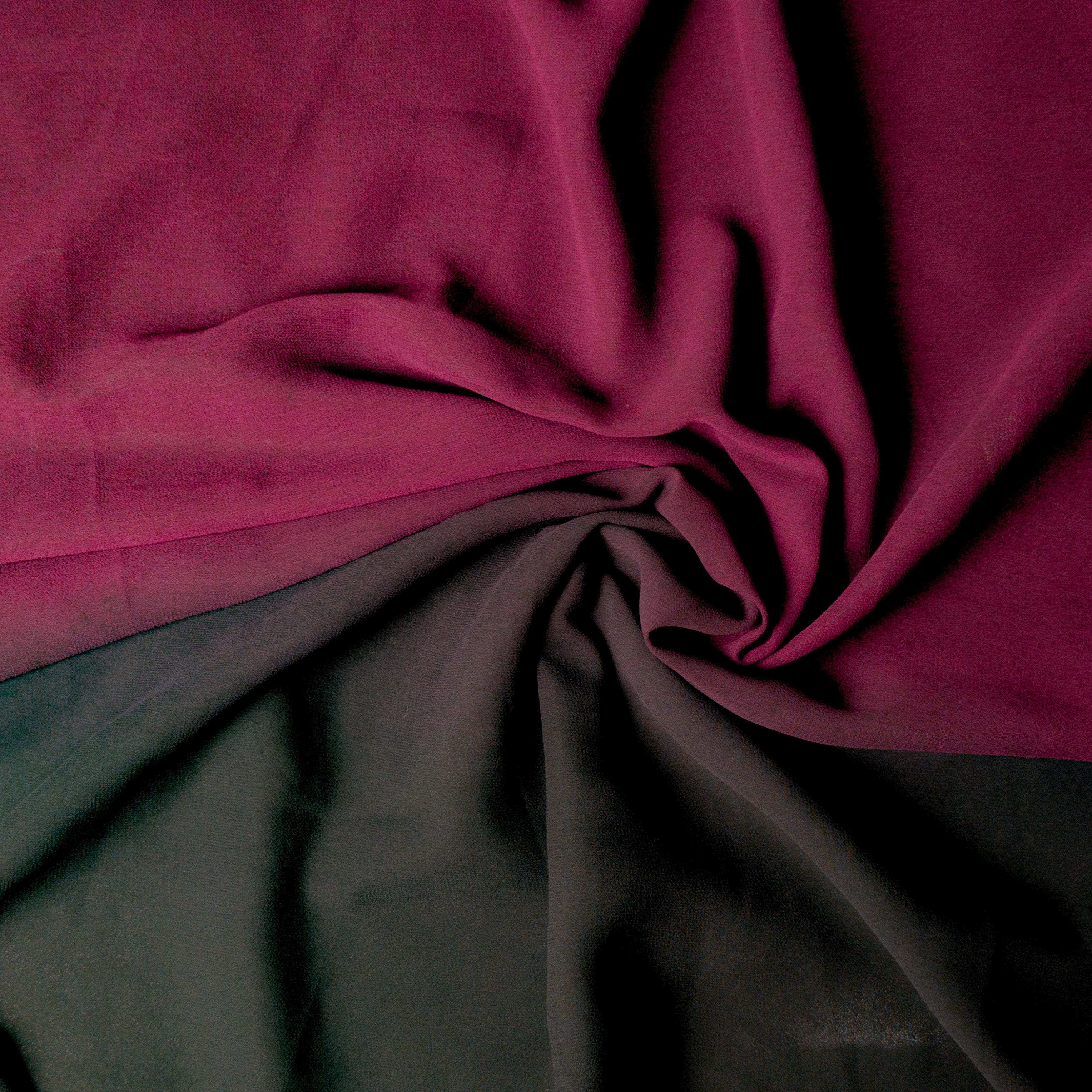 Burgundy Noir Ombre Georgette