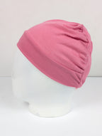 Pink Ruched Tube hijab Cap