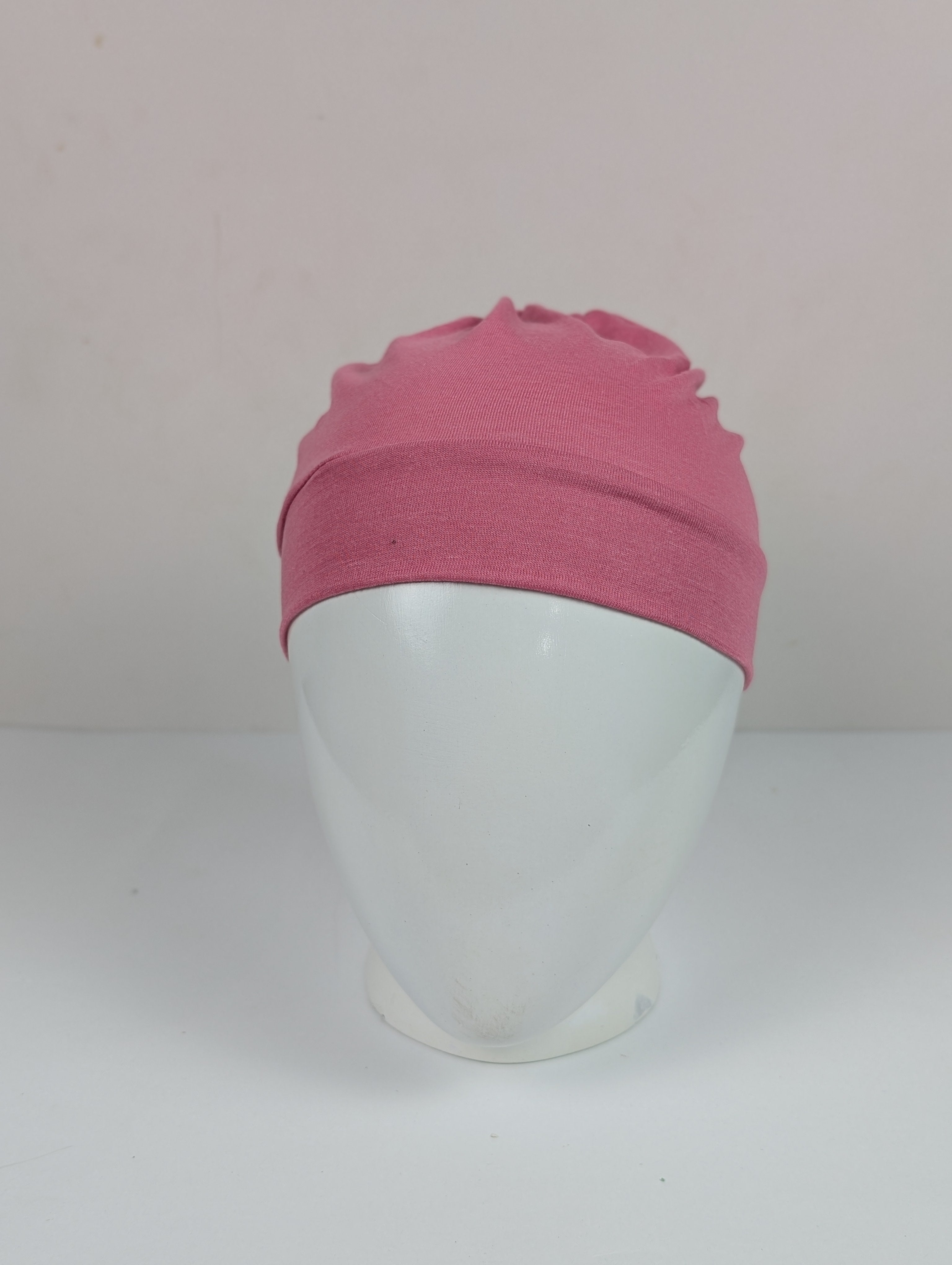 Pink Ruched Tube hijab Cap
