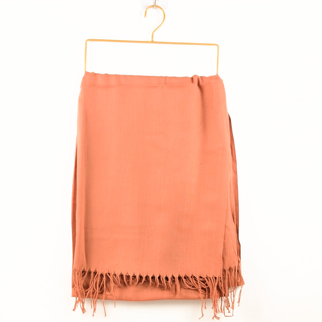 Pumpkin Plain Cashmere hijab