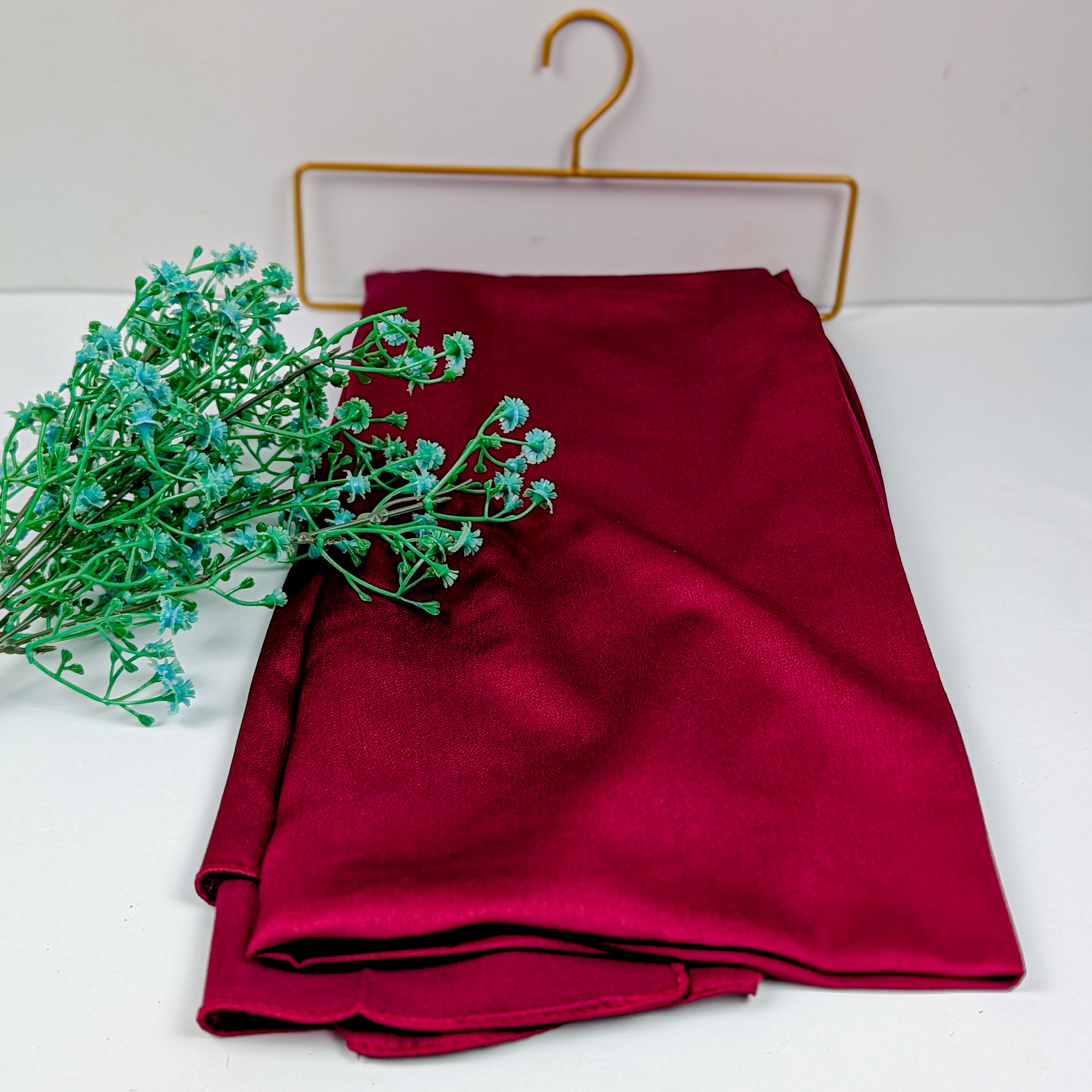 Red Double Shadded Silk Hijab