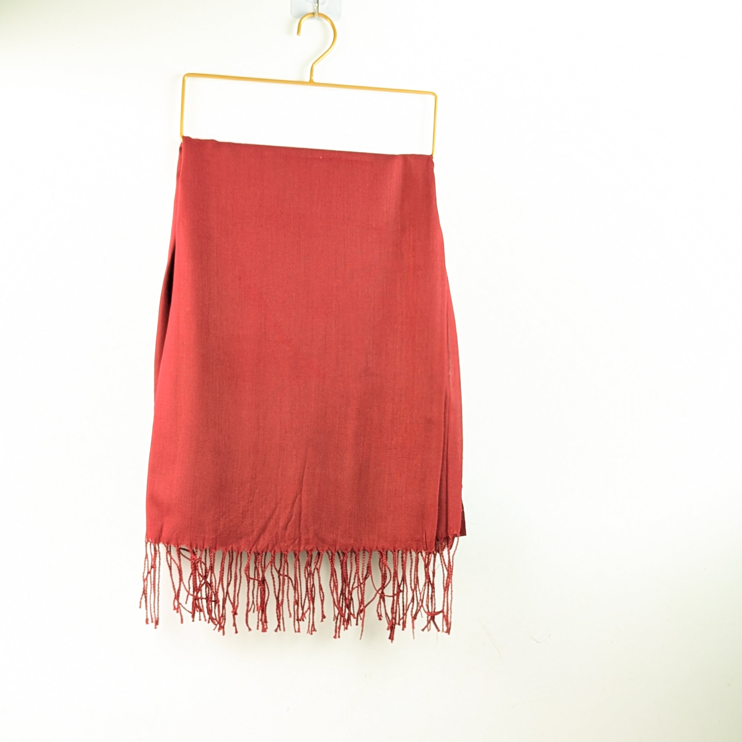 Red Plain Cashmere hijab