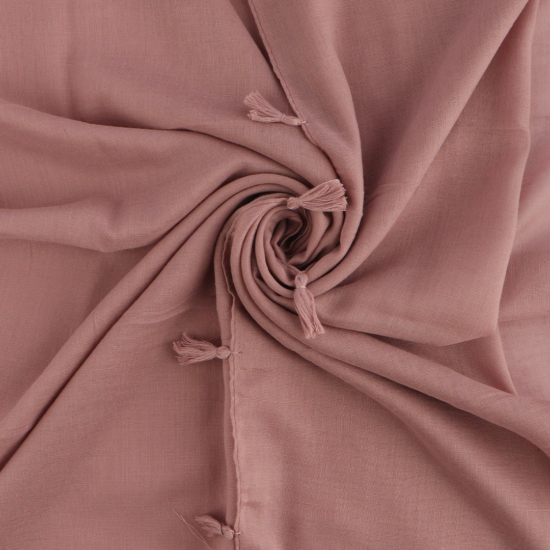 Rose Taupe Tassel Lawn Hijab