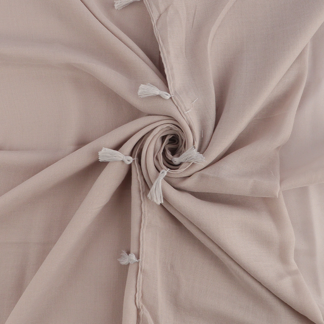 Dew Taupe Tassel Lawn Hijab