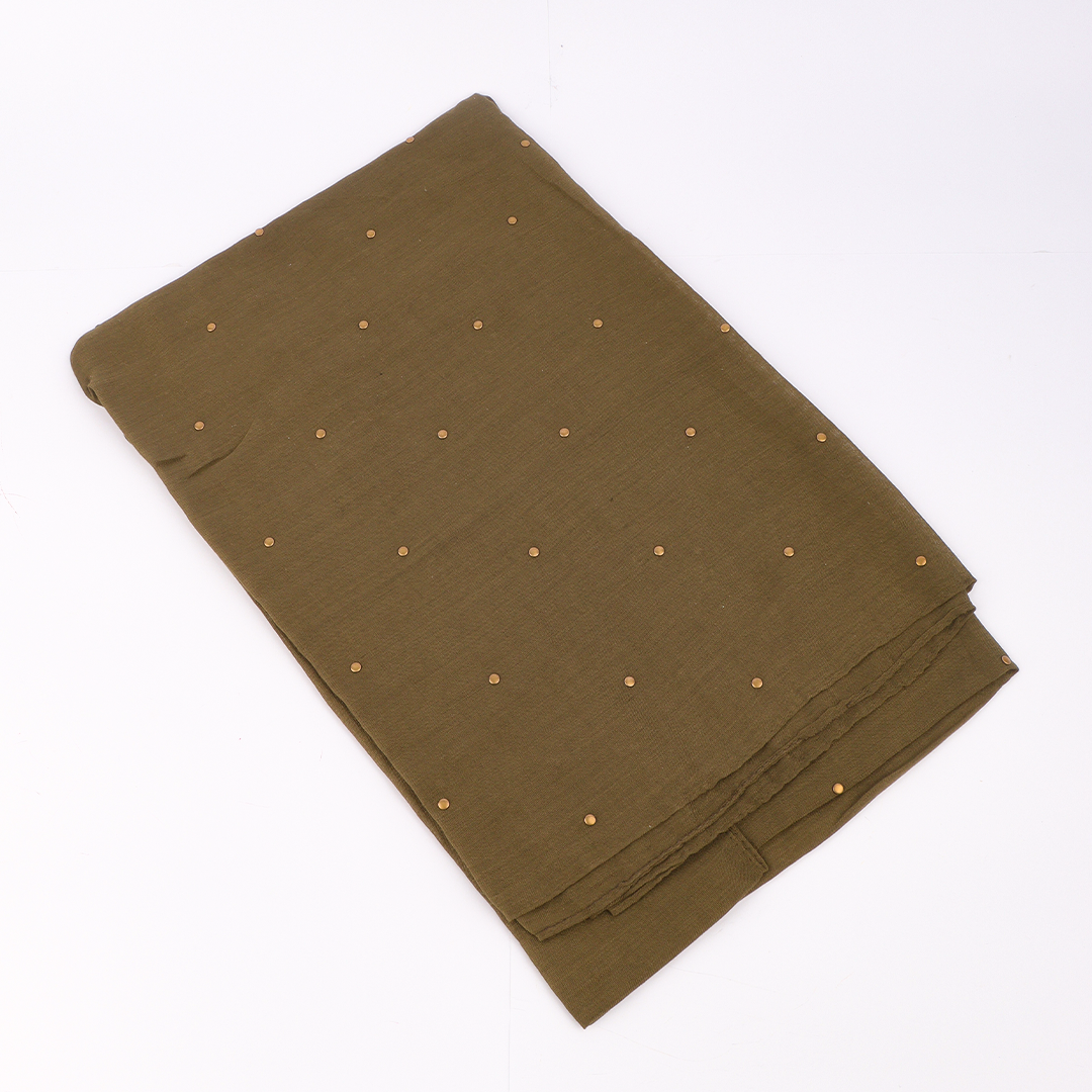 Studded Lawn Green Scarf