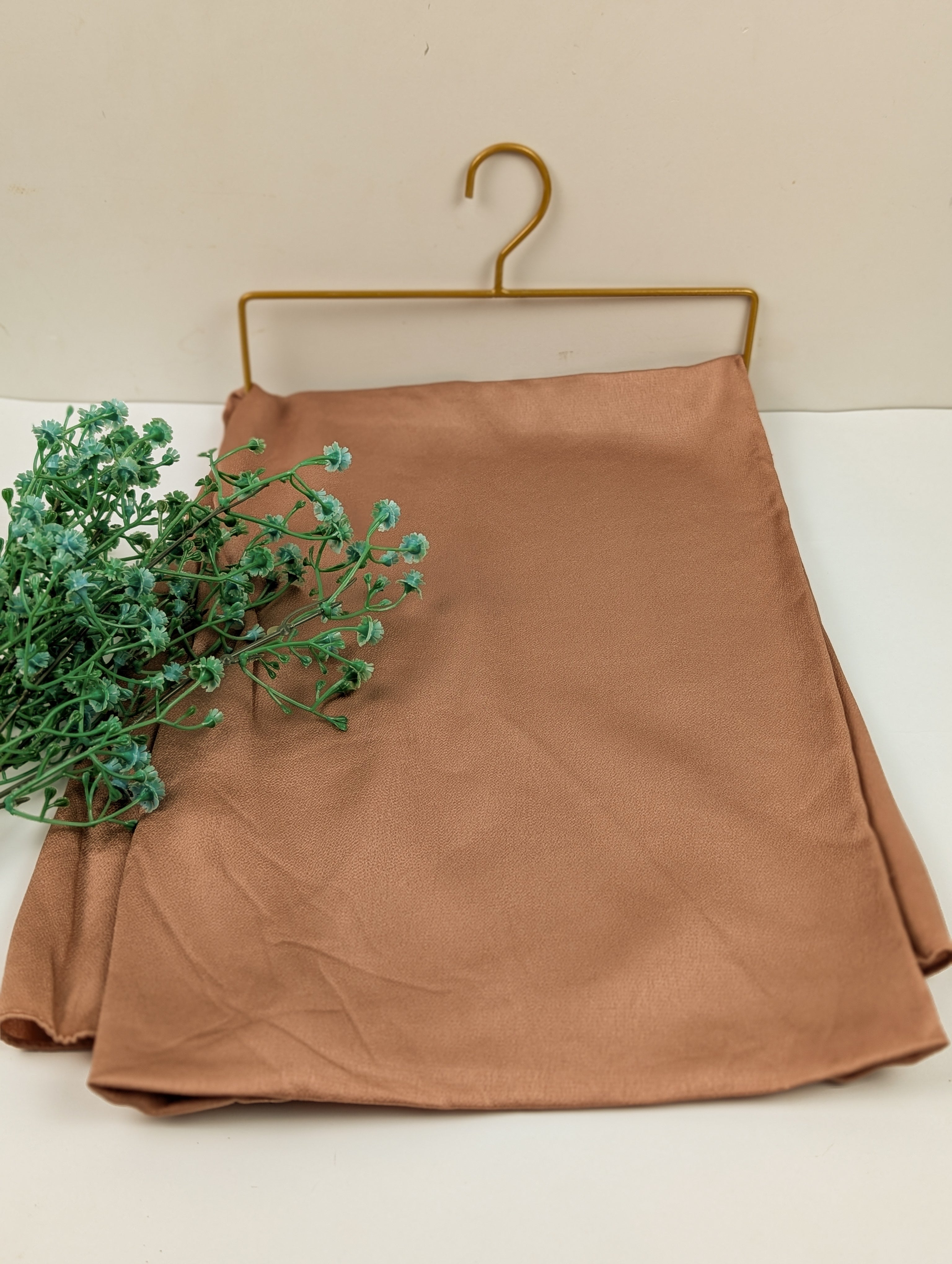 Soft Terracotta Double Shadded Silk Hijab