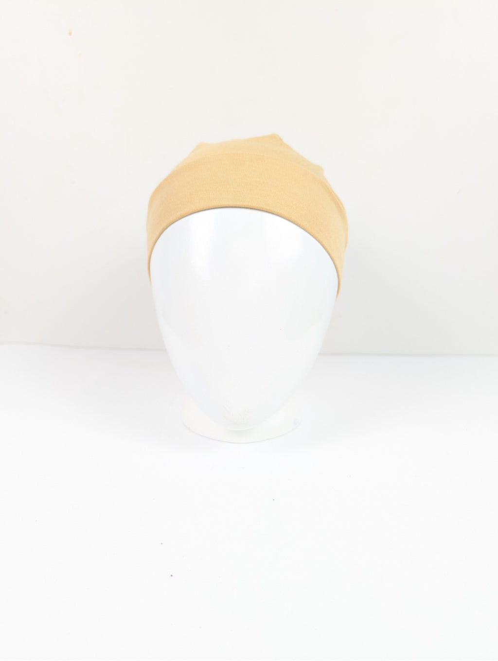 Tan Ruched Tube hijab Cap