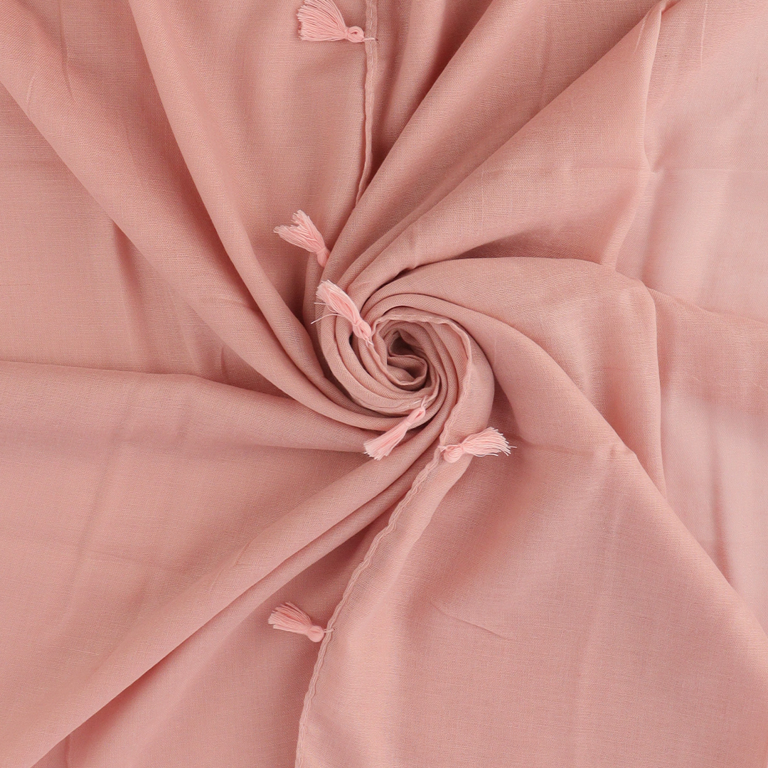 Tea Rose Tassel Lawn Hijab