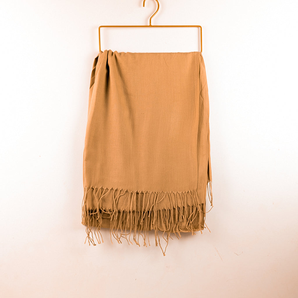 Toffee Plain Cashmere hijab