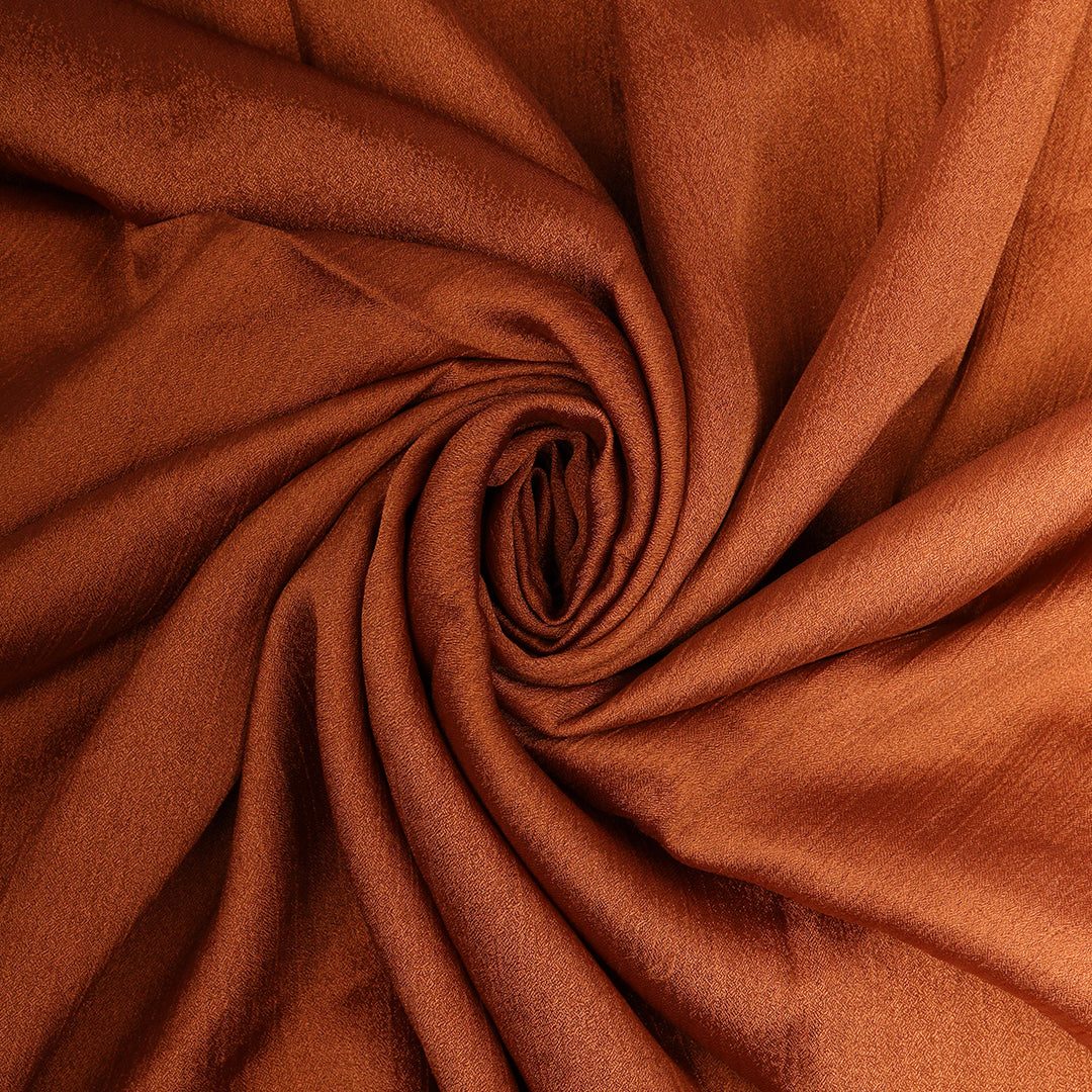 Saddle Brown Crinkle Silk Hijab