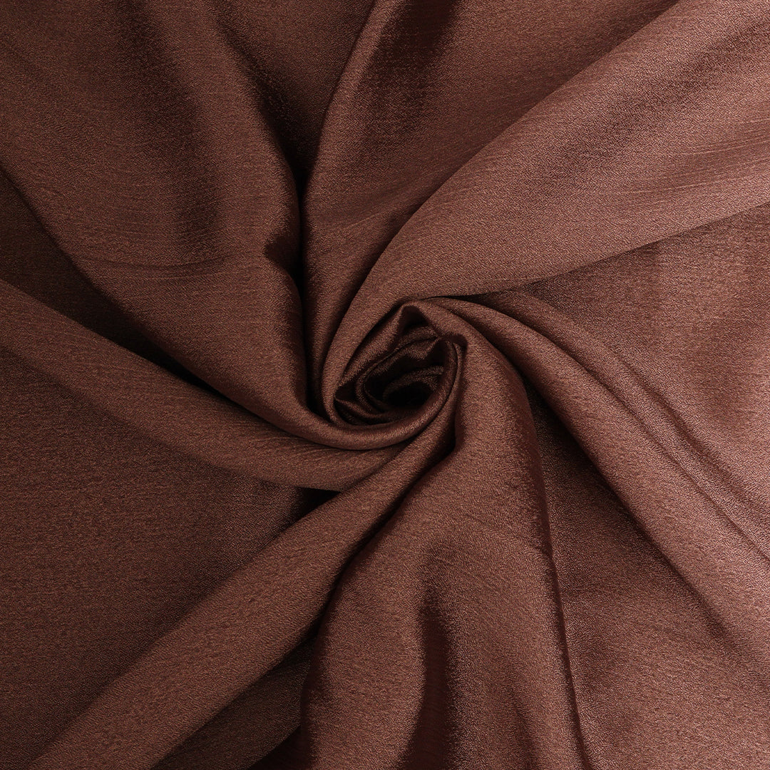 Deep Coffee Plain Silk Hijab