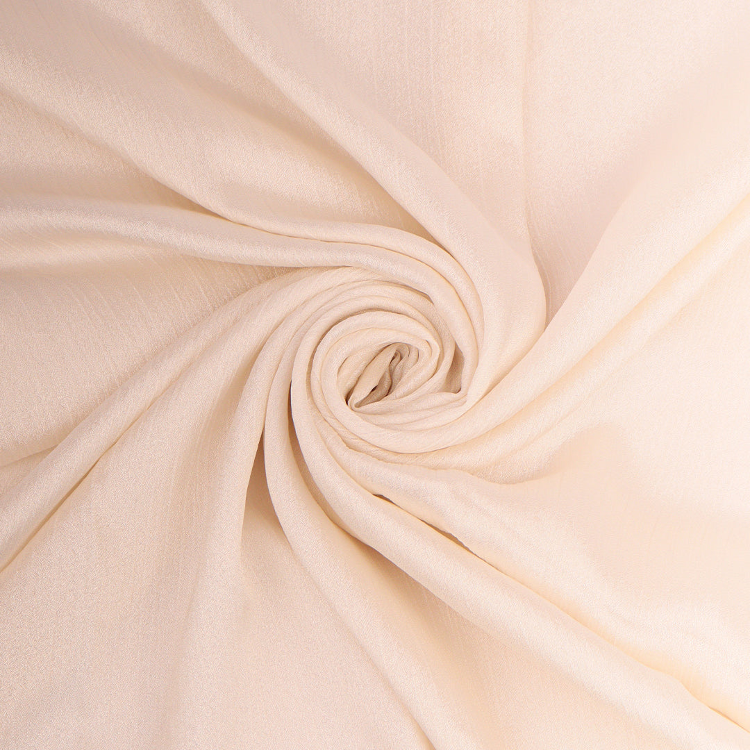 Cream Plain Silk Hijab