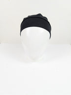 Black Ruched Tube hijab Cap