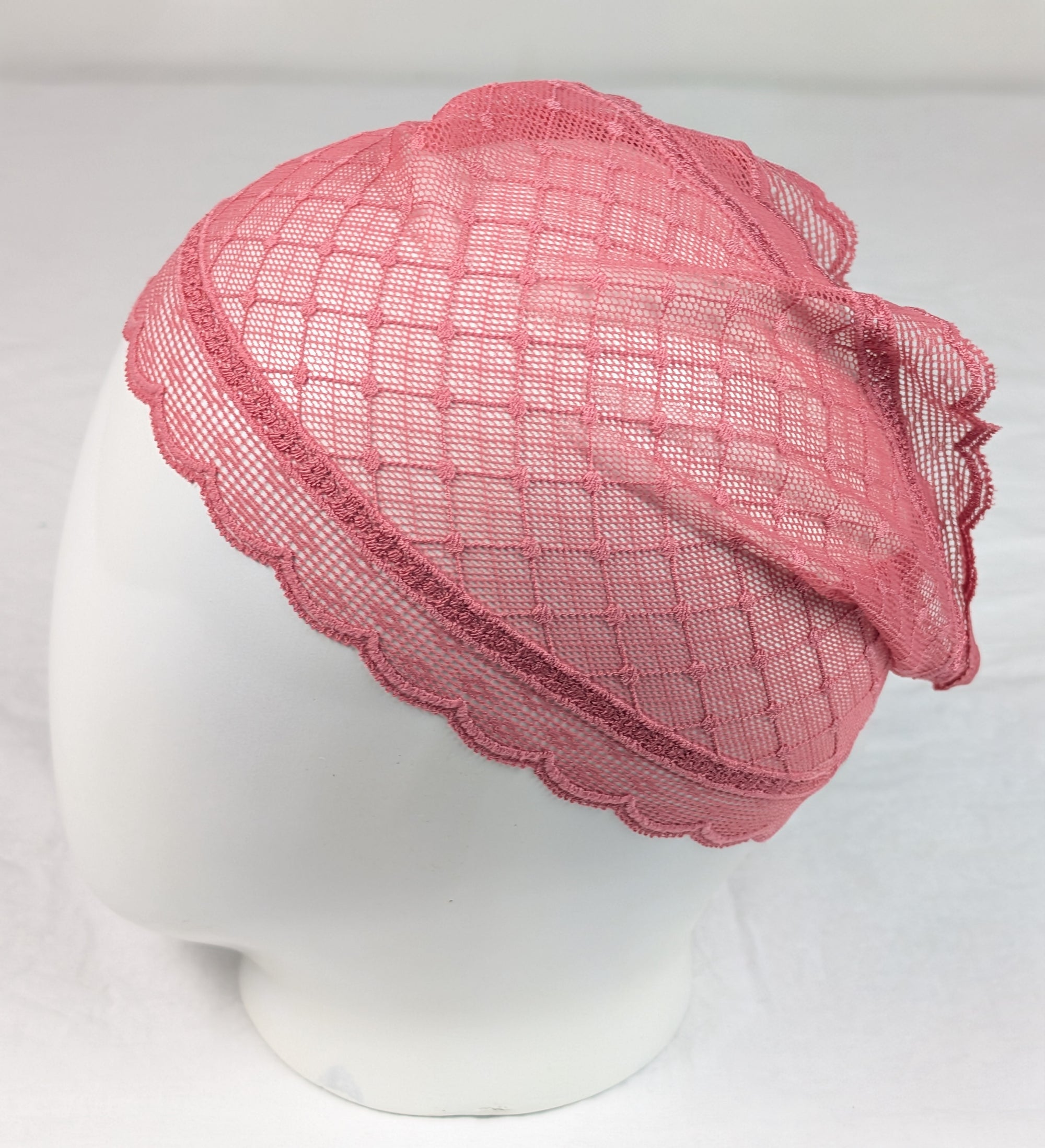 Blush Pink Net Tube Cap