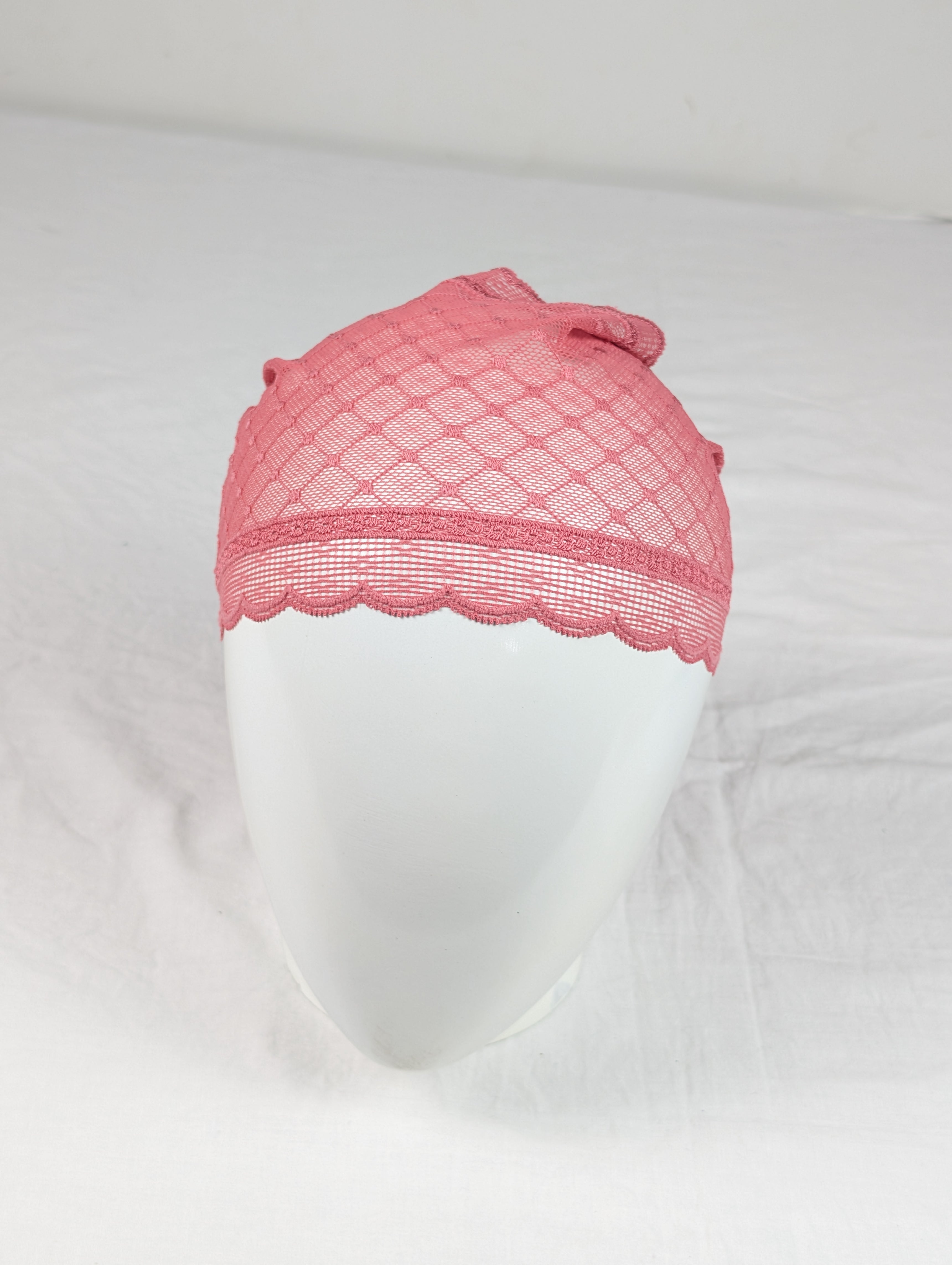 Blush Pink Net Tube Cap