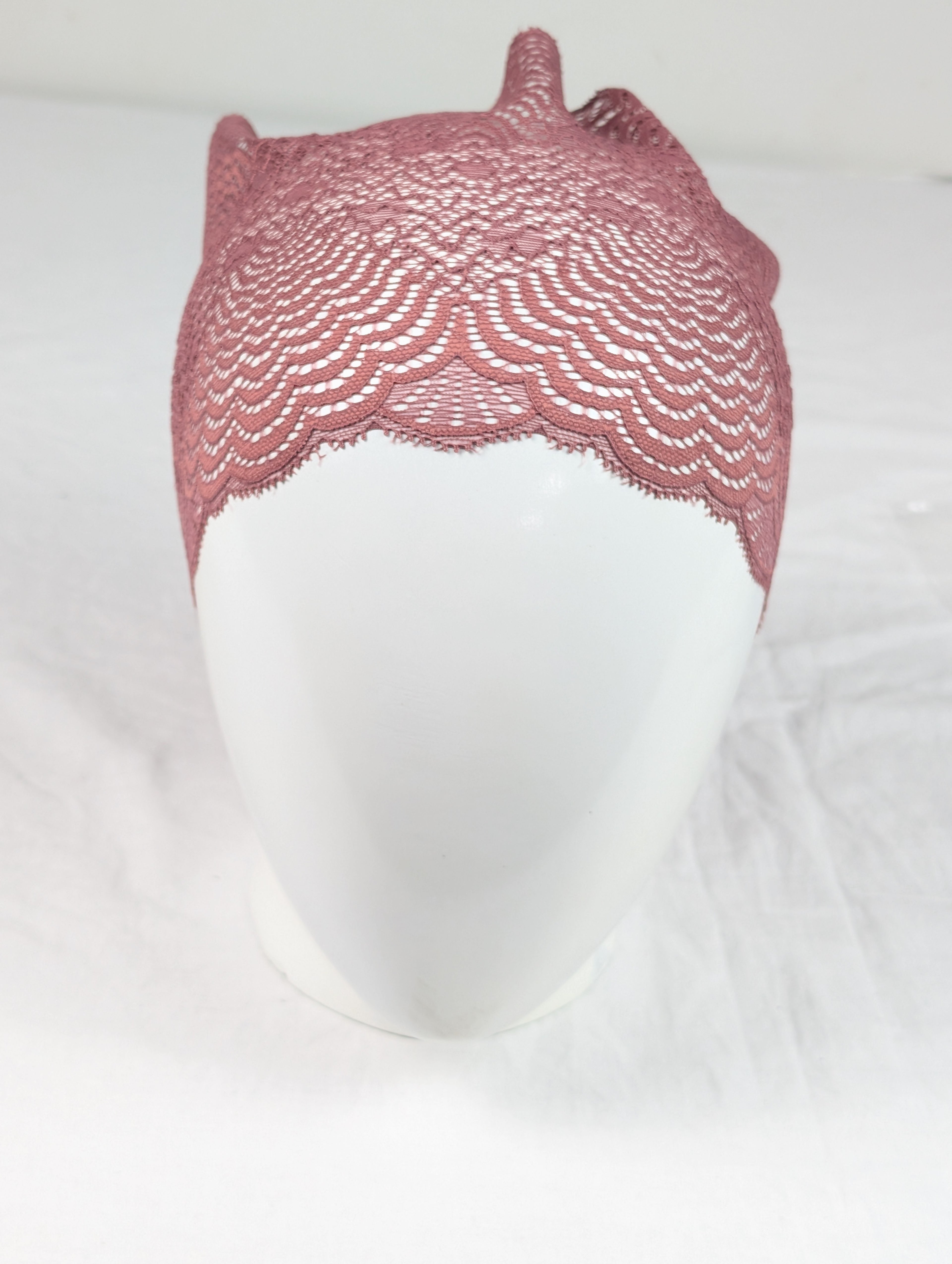 Mauve Pink Net Tube Cap