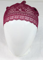 Maroon Net Tube Cap