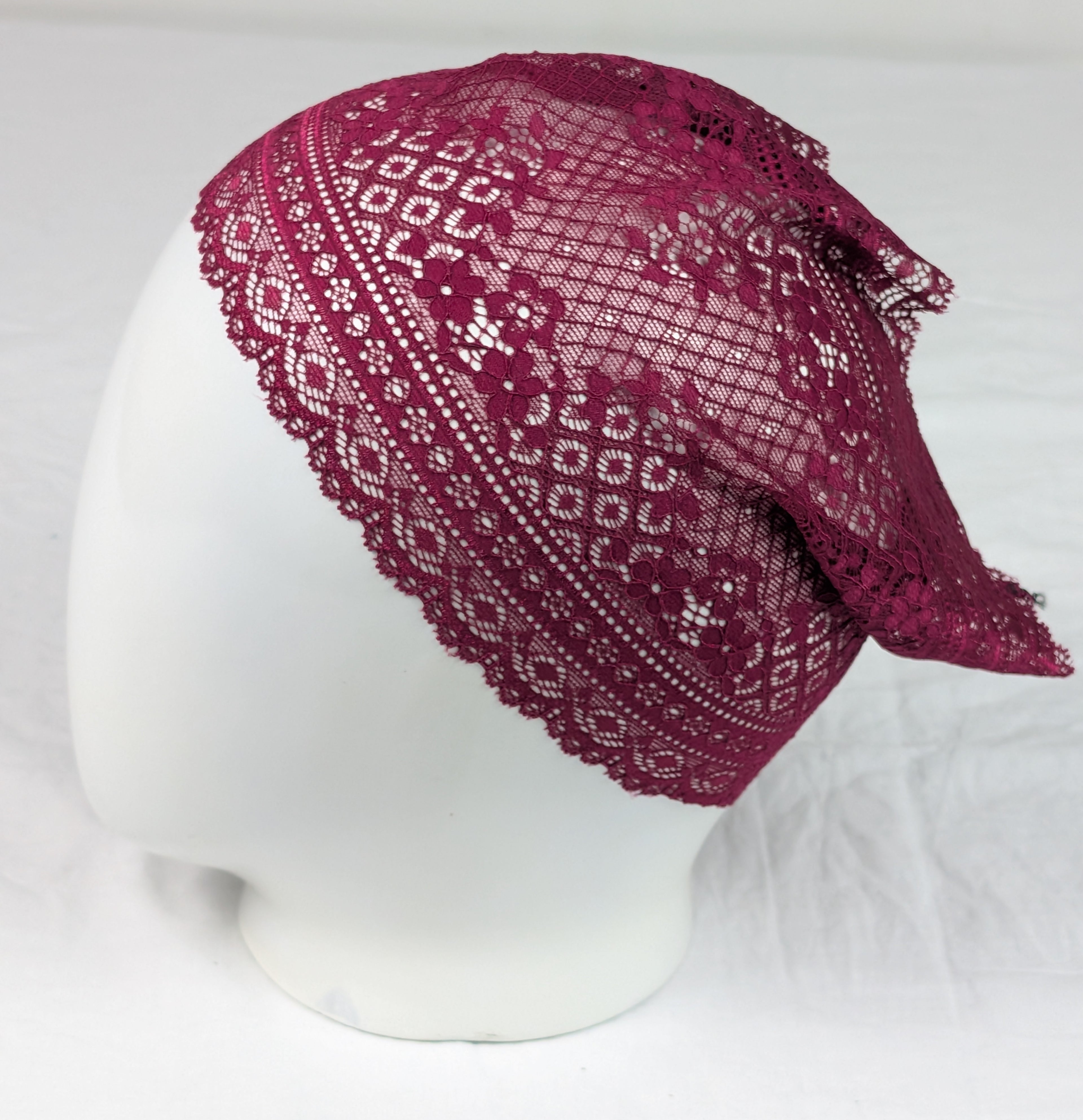 Maroon Net Tube Cap